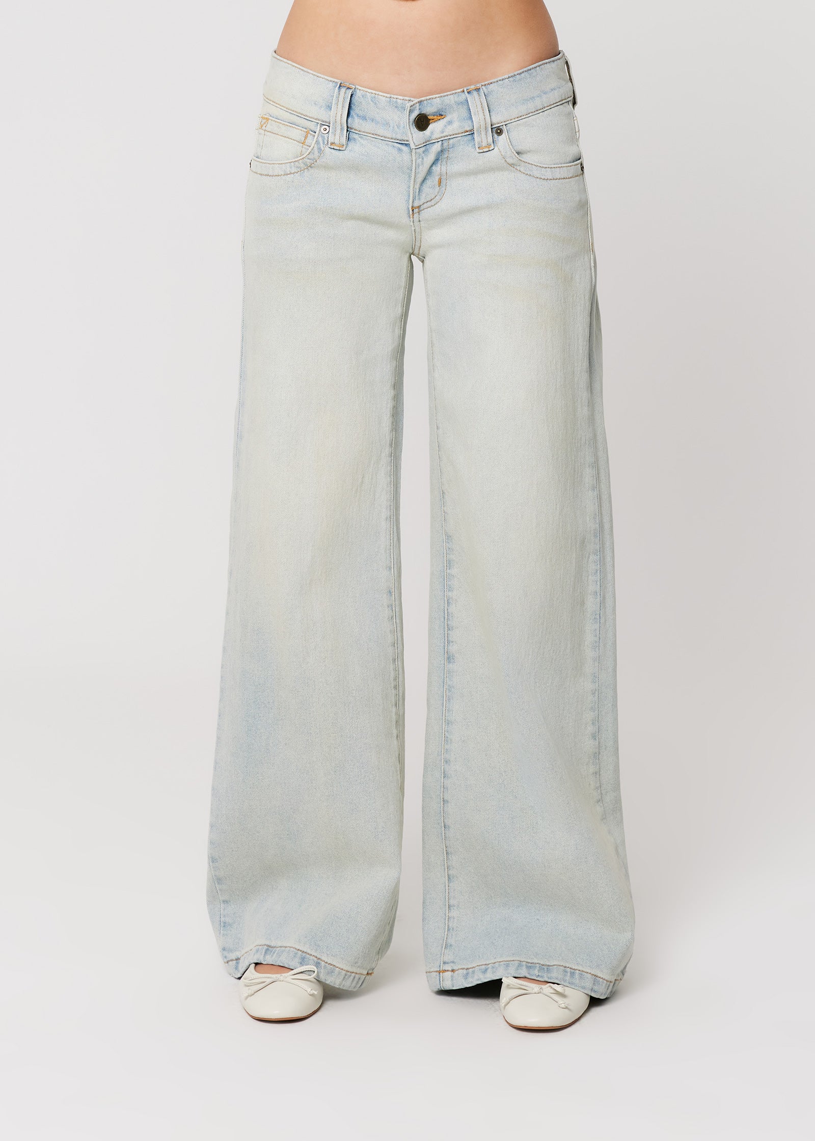 00 Super Low Wide Denim Jeans - Image 4