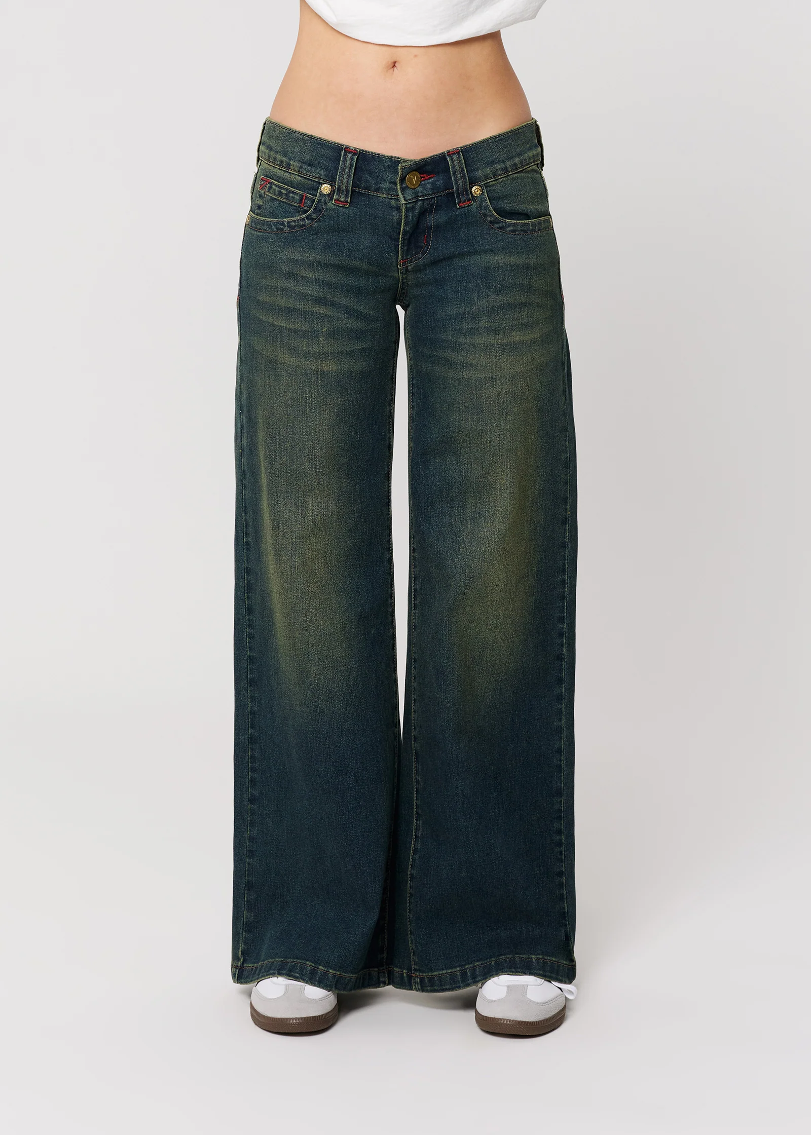 00 Super Low Wide Denim Jeans - Image 5