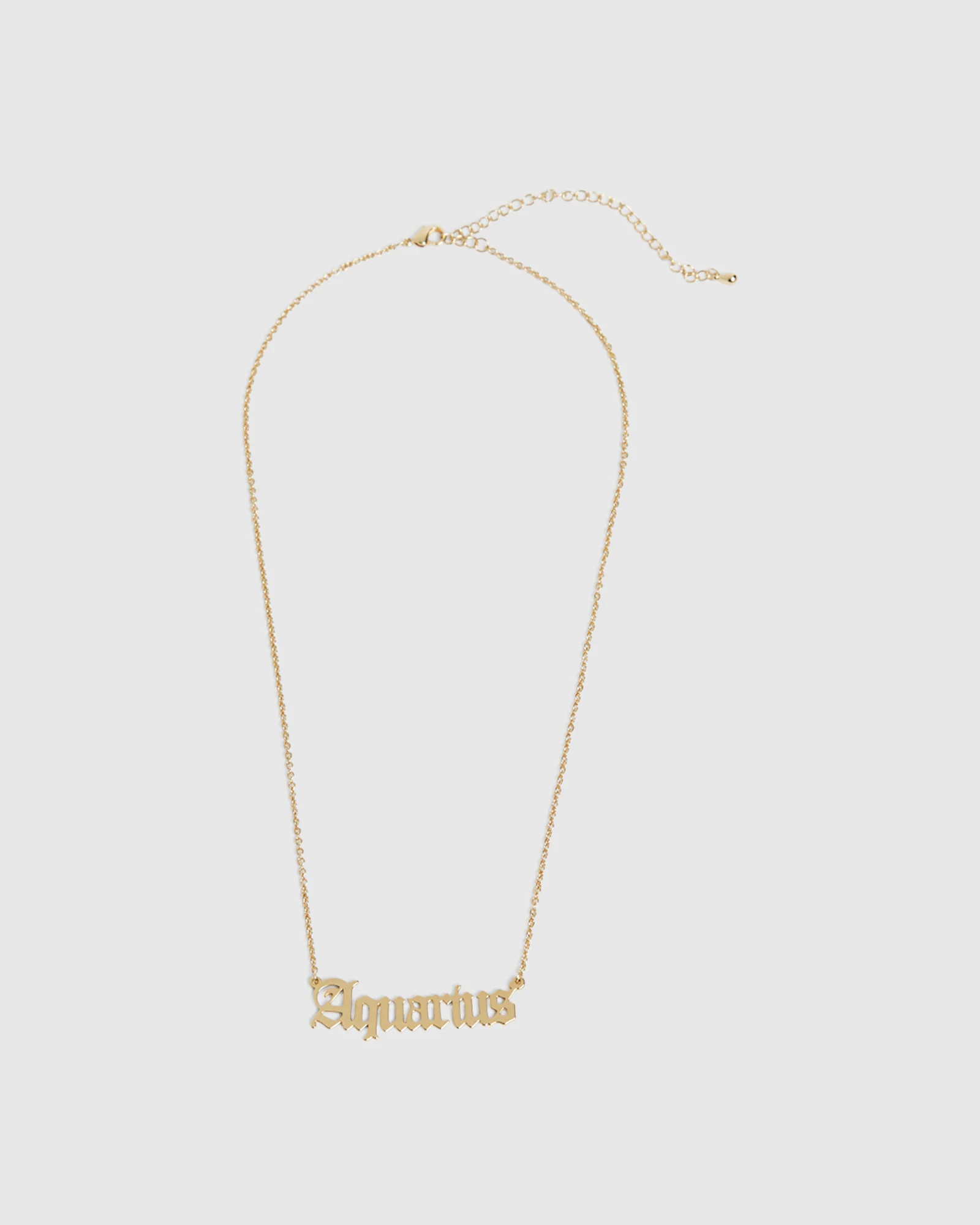 14k  Aquarius Star Sign Necklace - Image 2