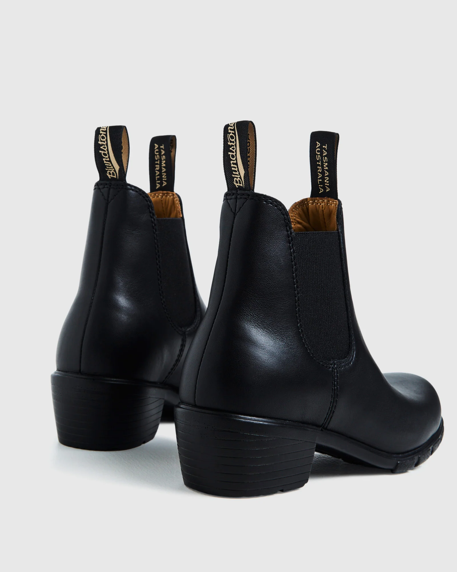 1671 Heeled Leather Boots Black - Image 3