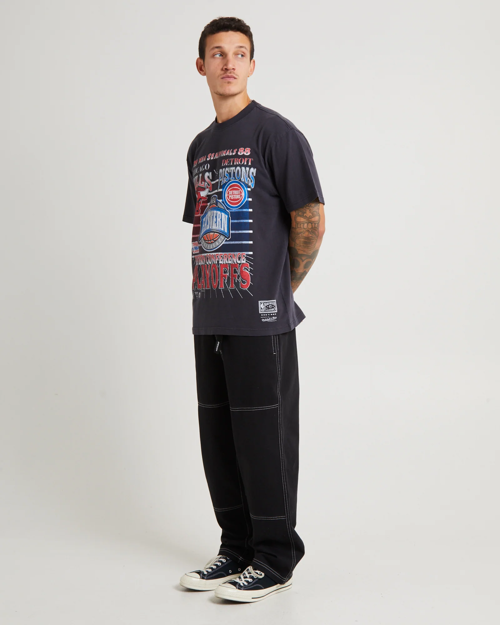 1988 Playoffs Bulls vs Pistons Short Sleeve T-Shirt - Image 4
