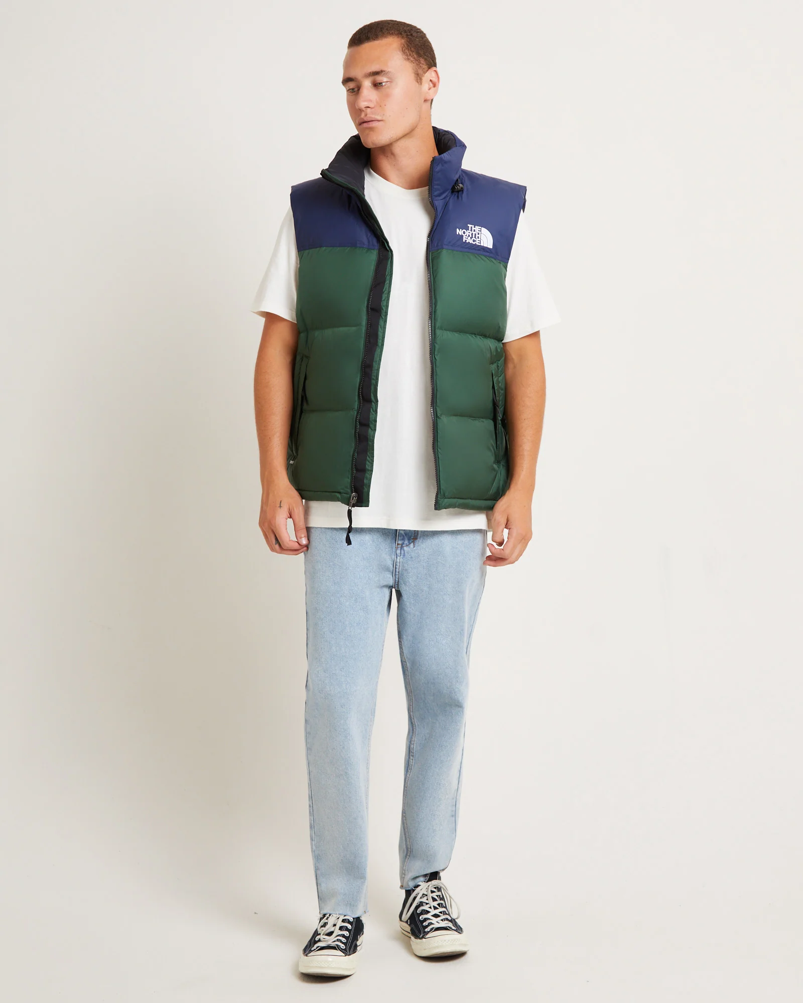 1996 Nuptse Retro Vest in Pine Needle - Image 3