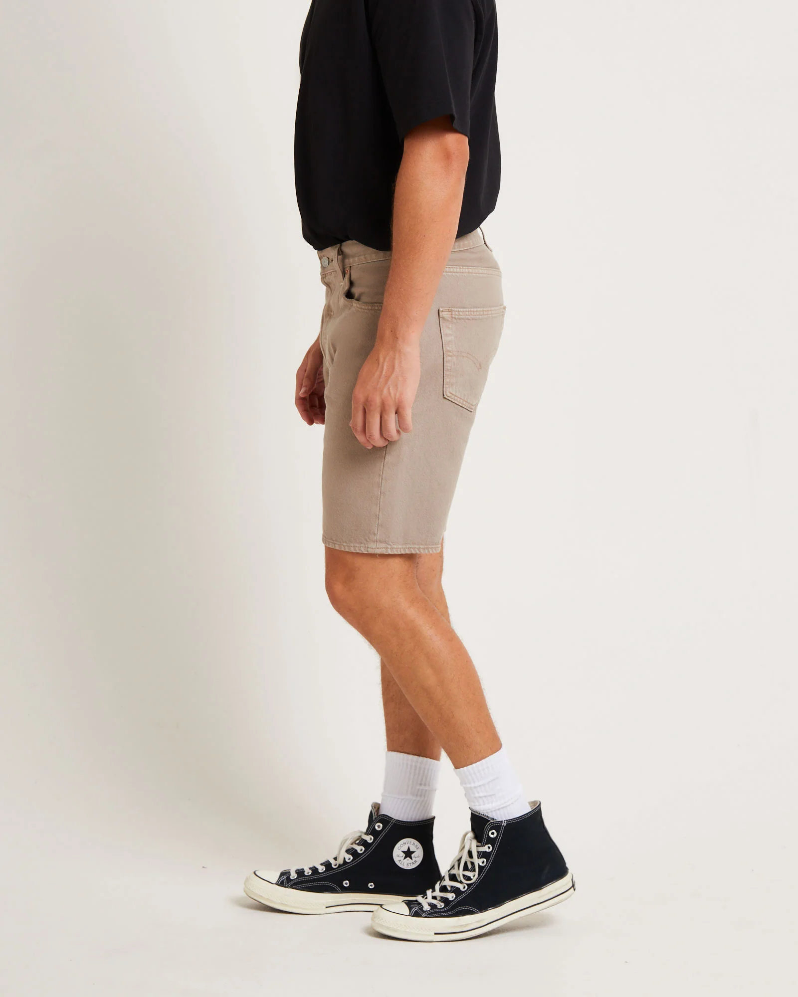 501 Denim Shorts in Beige - Image 4