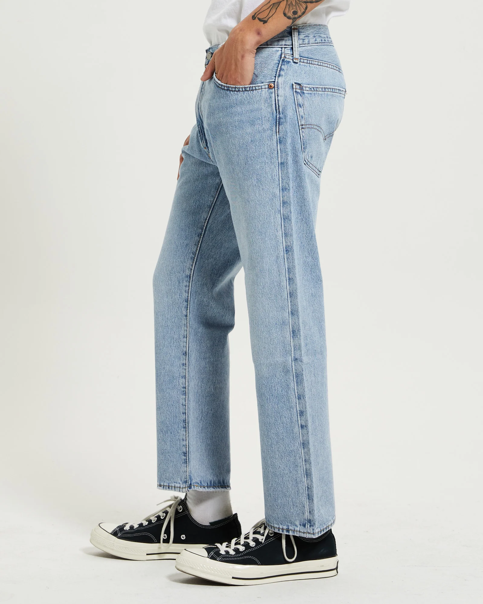 551Z Straight Crop Denim Jeans Dream Stone - Image 4