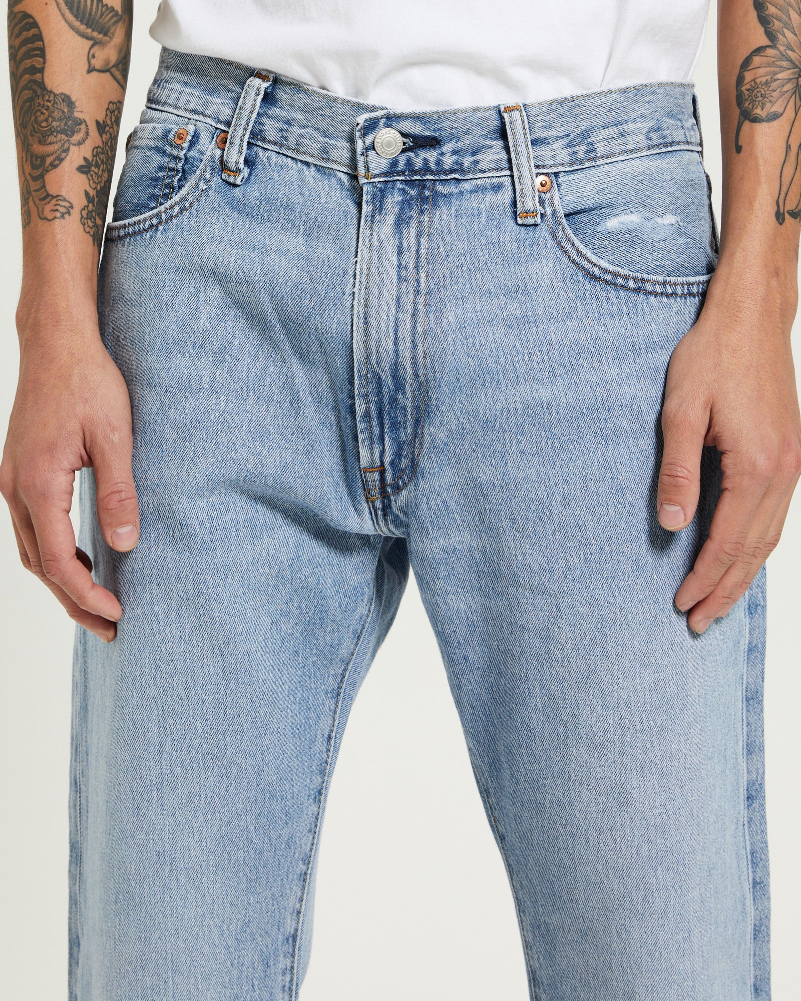 551Z Straight Crop Denim Jeans Dream Stone - Image 5