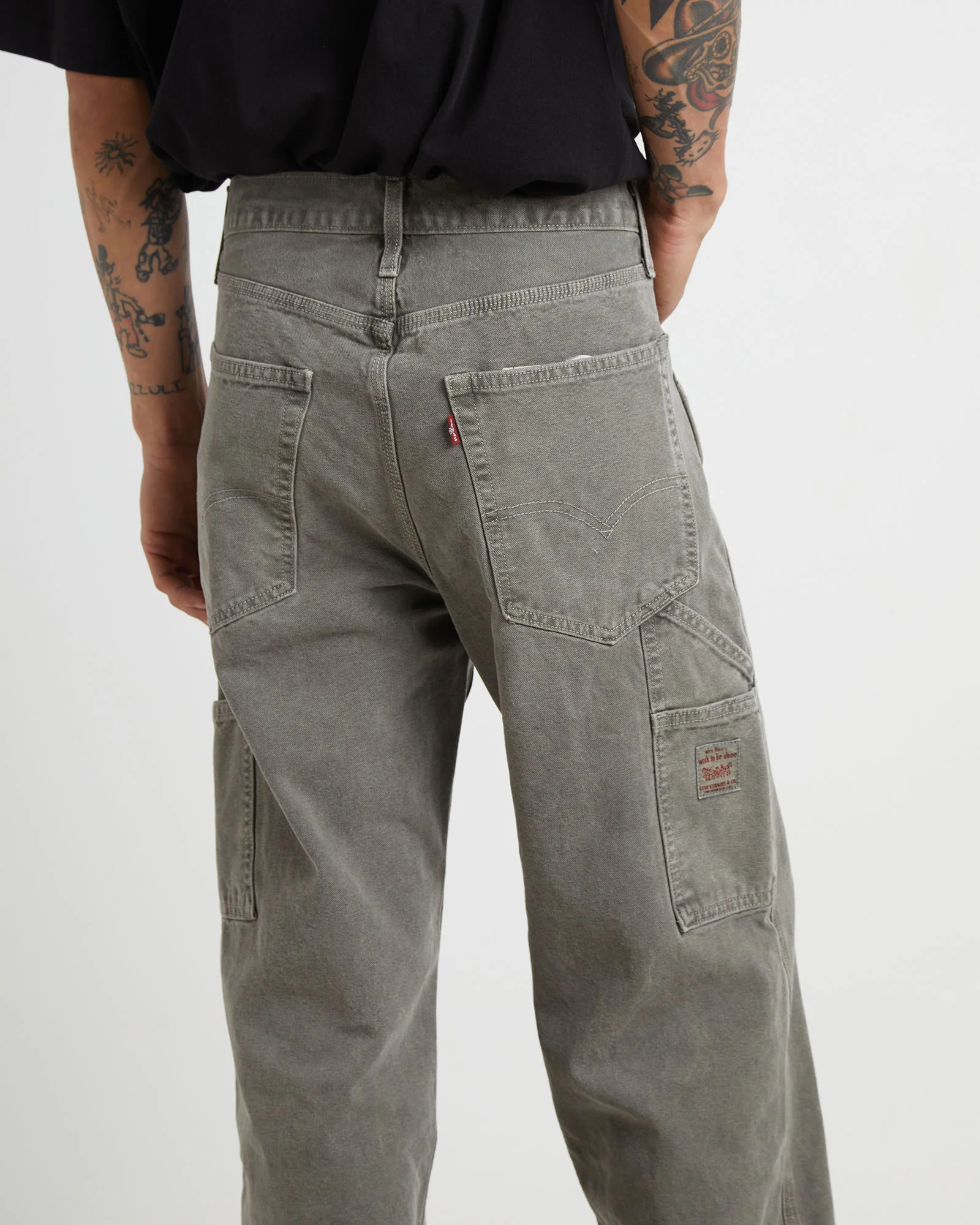 568 Stay Loose Denim Carpenter Pants in Oregano - Image 6