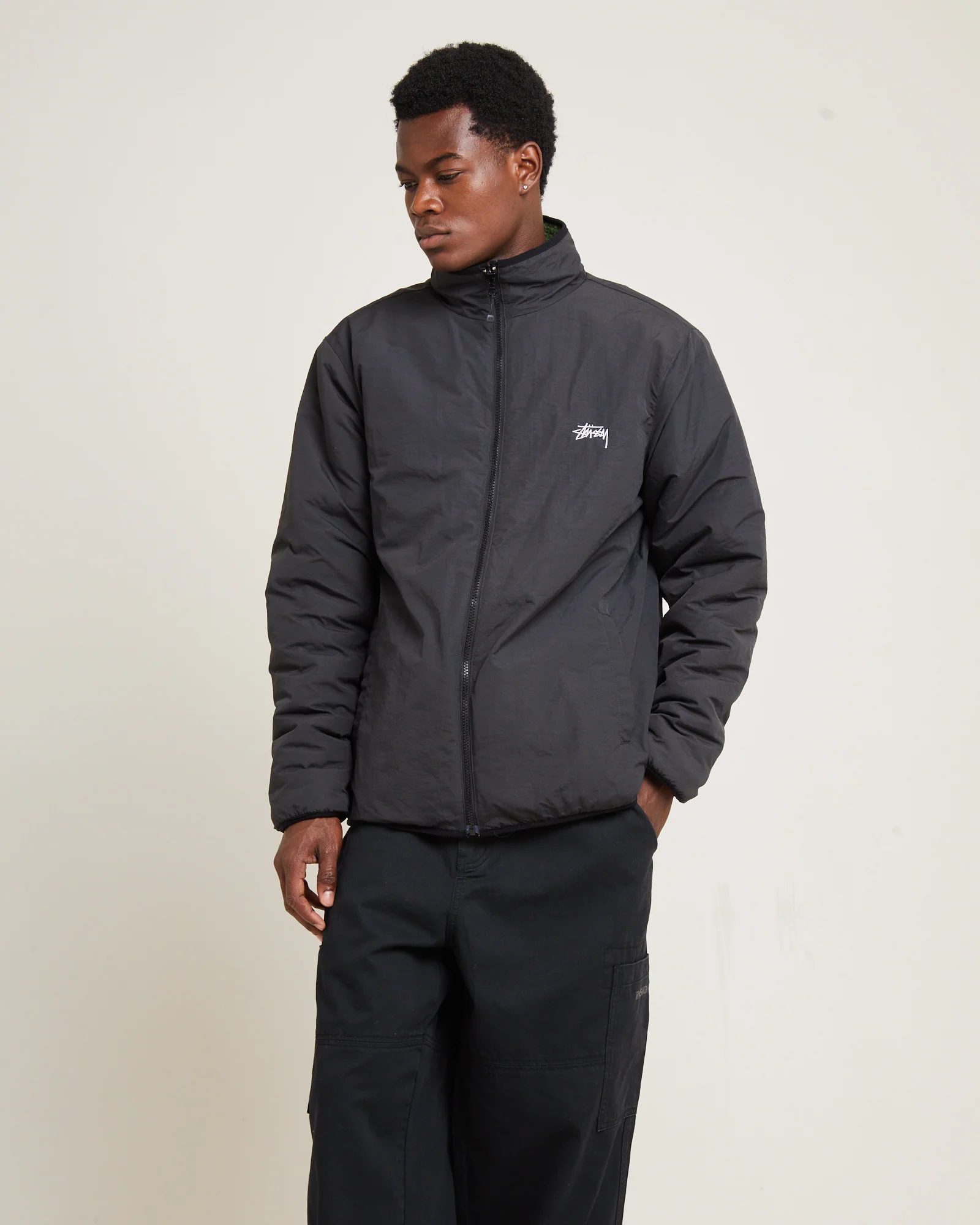 8 Ball Sherpa Reversible Jacket Green - Image 3
