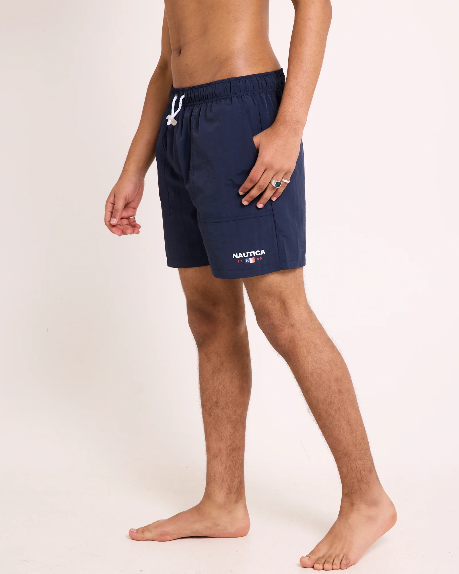 Relaxed Fit 6" Vintage 1983 Flag Swim Shorts - Image 3