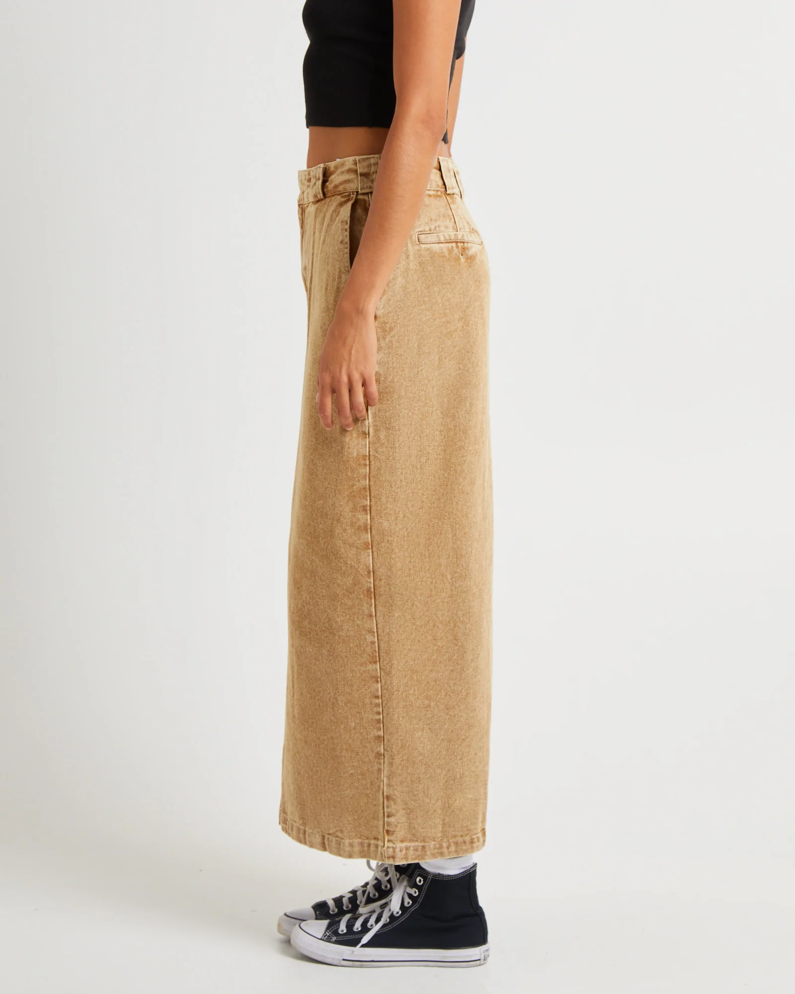 874 Denim Maxi Skirt Desert Sand - Image 4