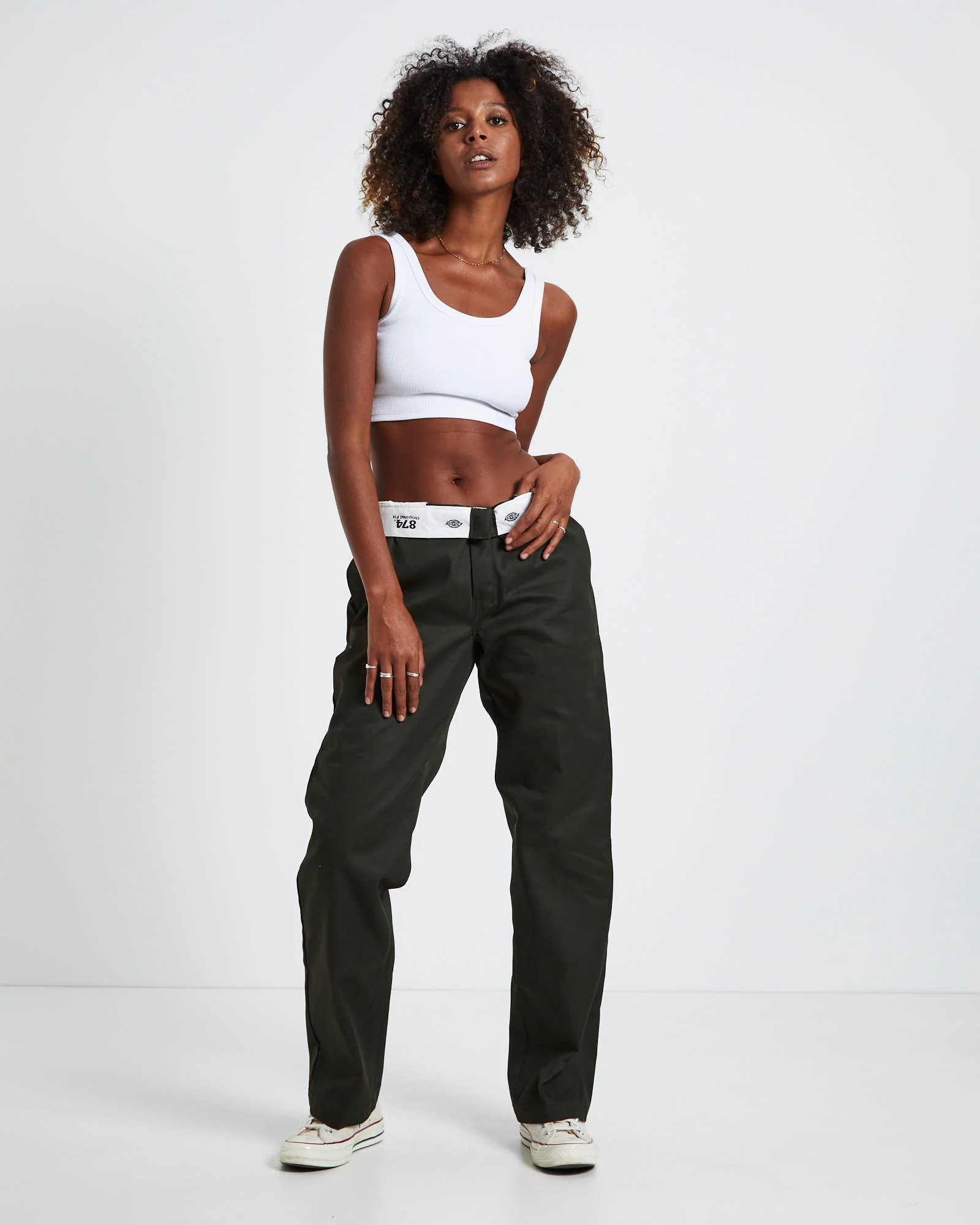 874 Original Fit Pants Pants Olive Green - Image 4