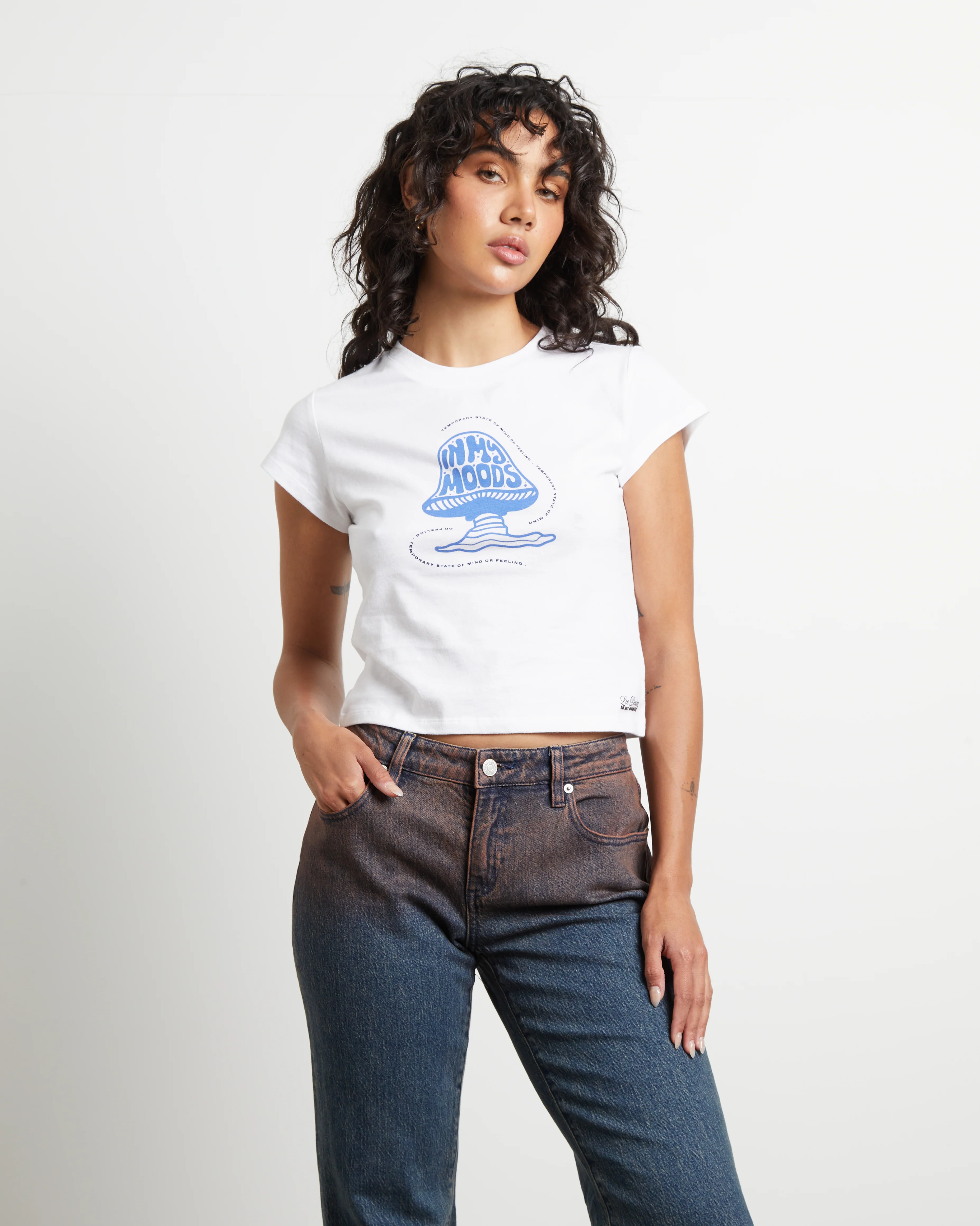 90s Baby Moods Tee in White - Image 3