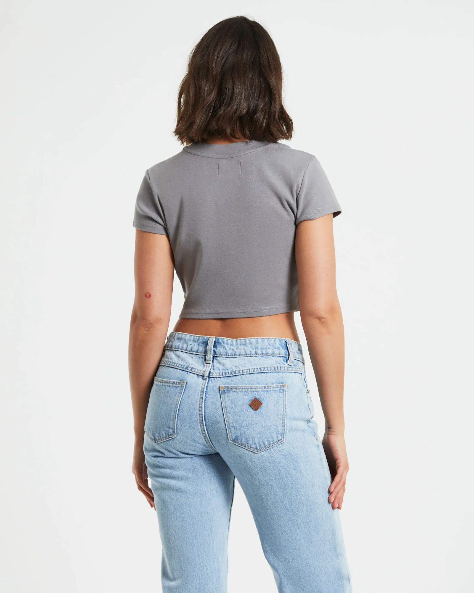 90s Crop Tee in Slate Grey - Image 2