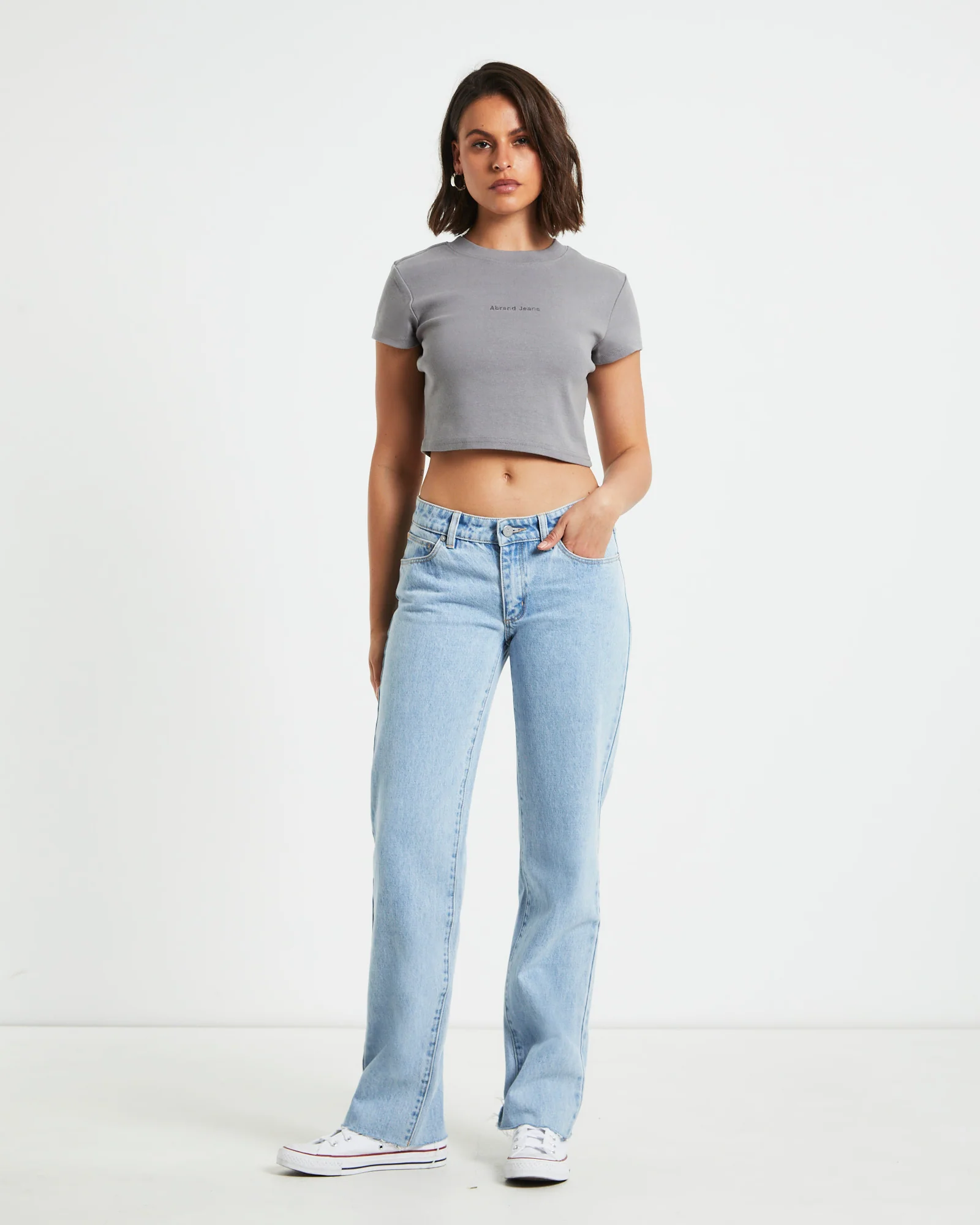 90s Crop Tee in Slate Grey - Image 3