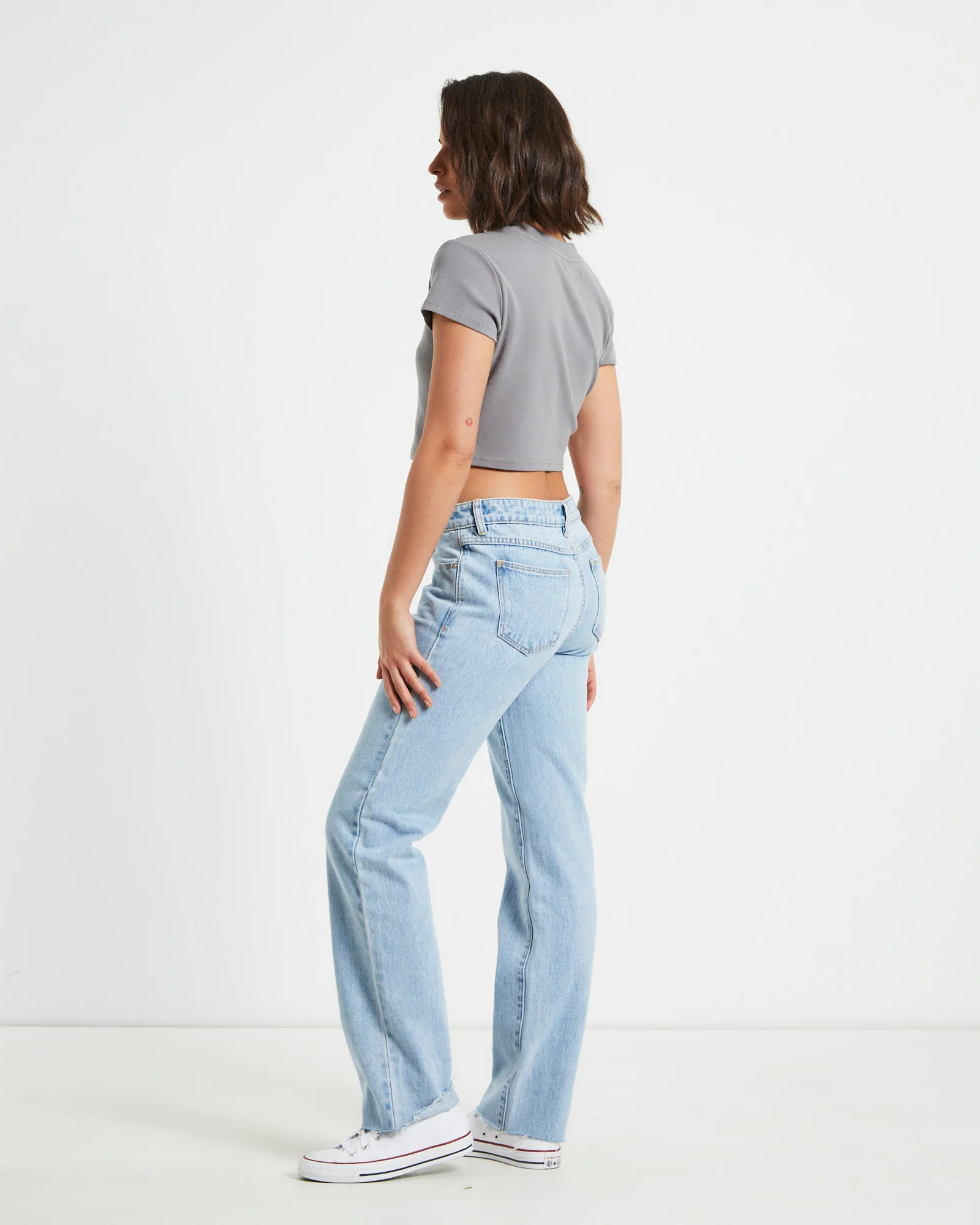 90s Crop Tee in Slate Grey - Image 4