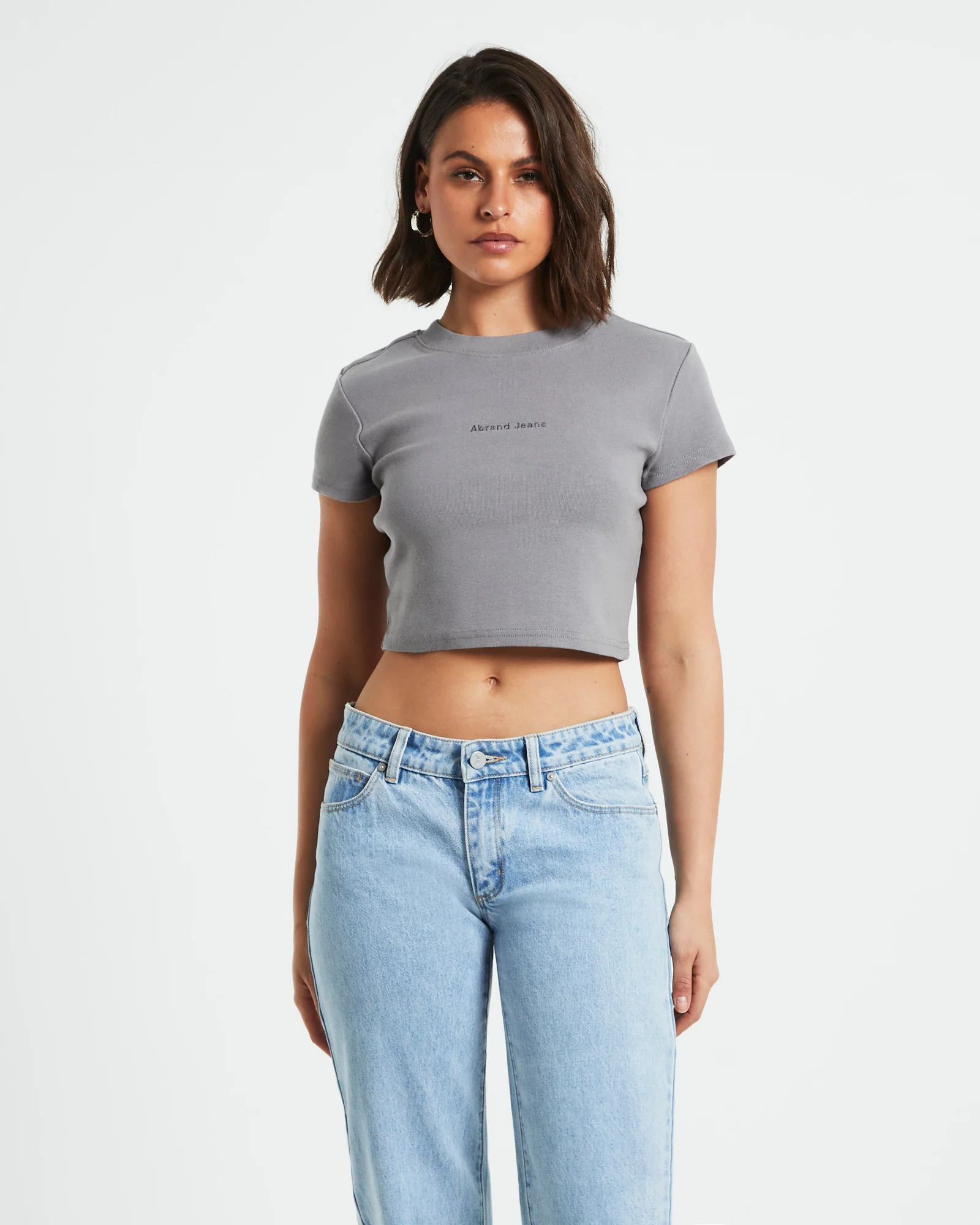 90s Crop Tee in Slate Grey - Image 5