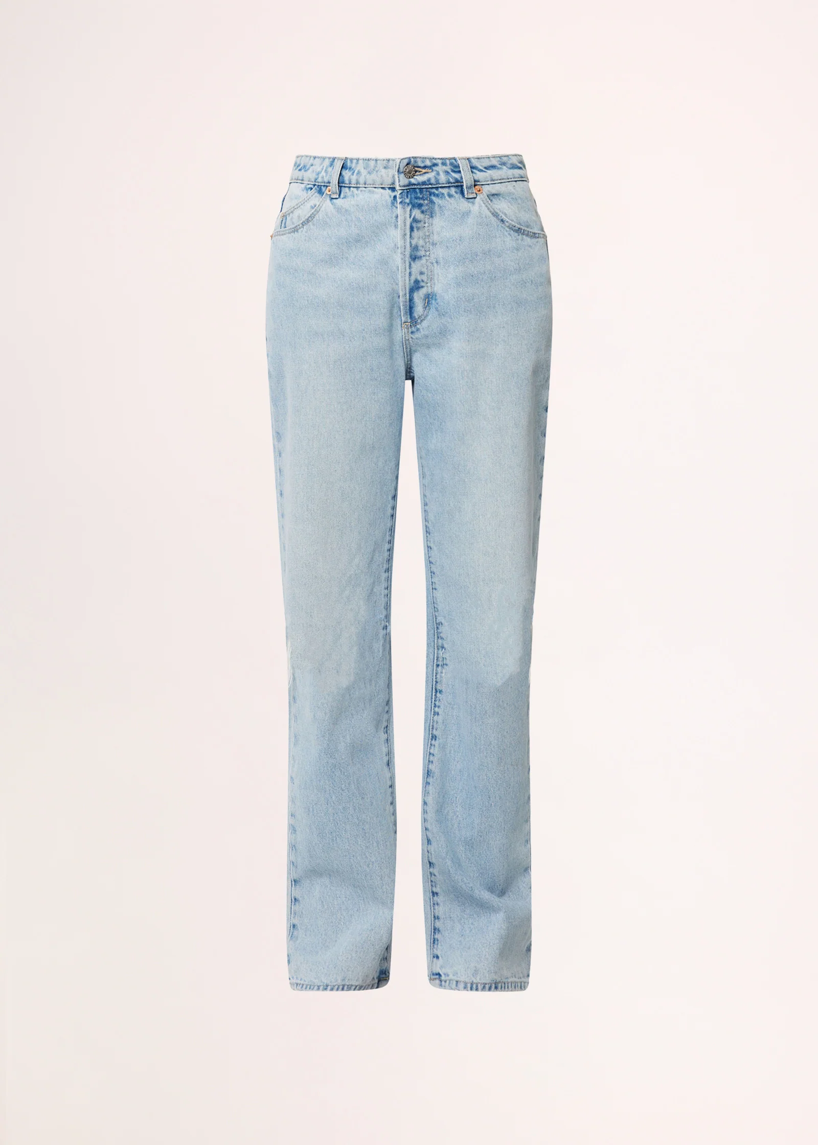 90's Relaxed Denim Jeans Long Beach Worn - Image 3
