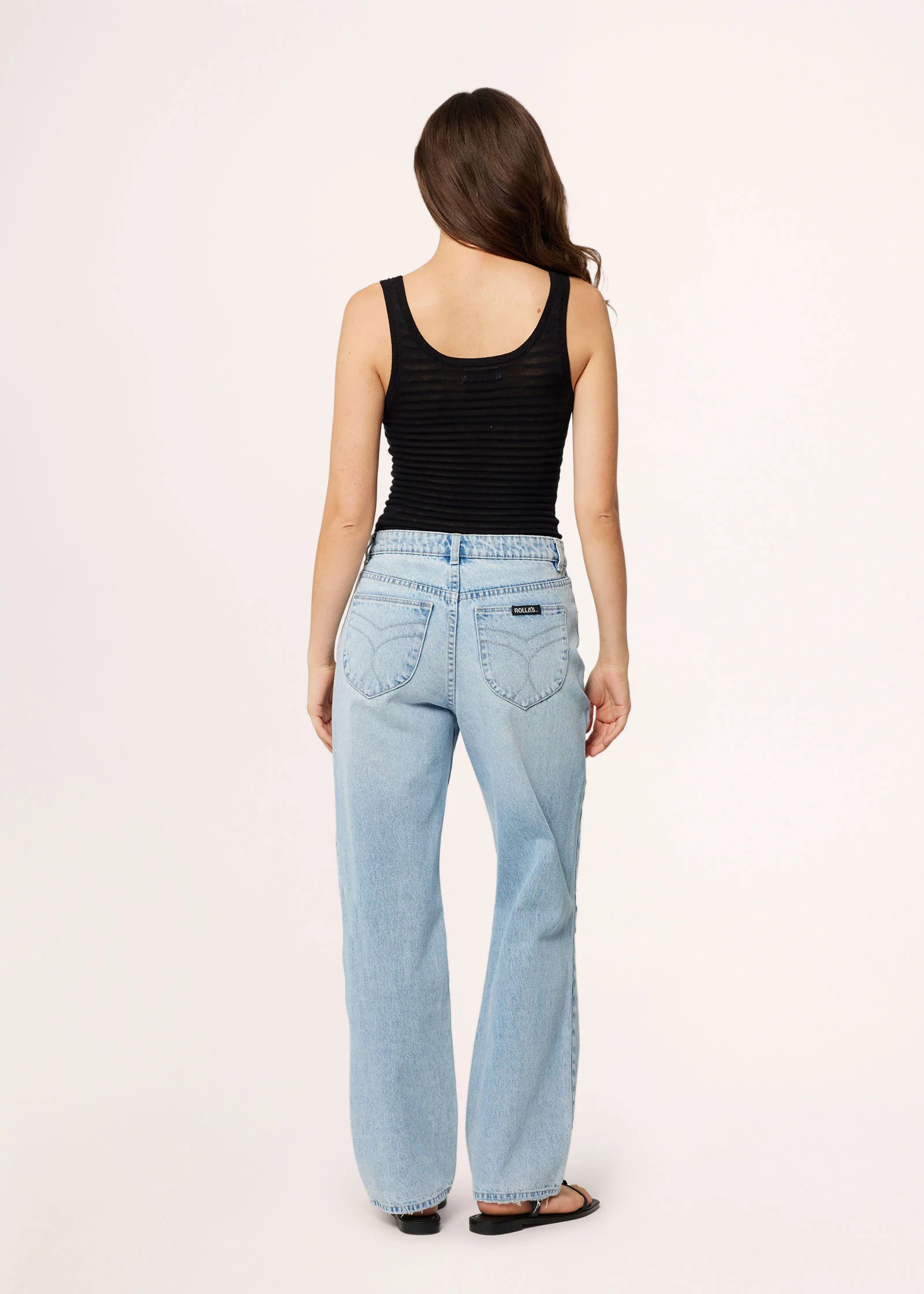 90's Relaxed Denim Jeans Long Beach Worn - Image 4