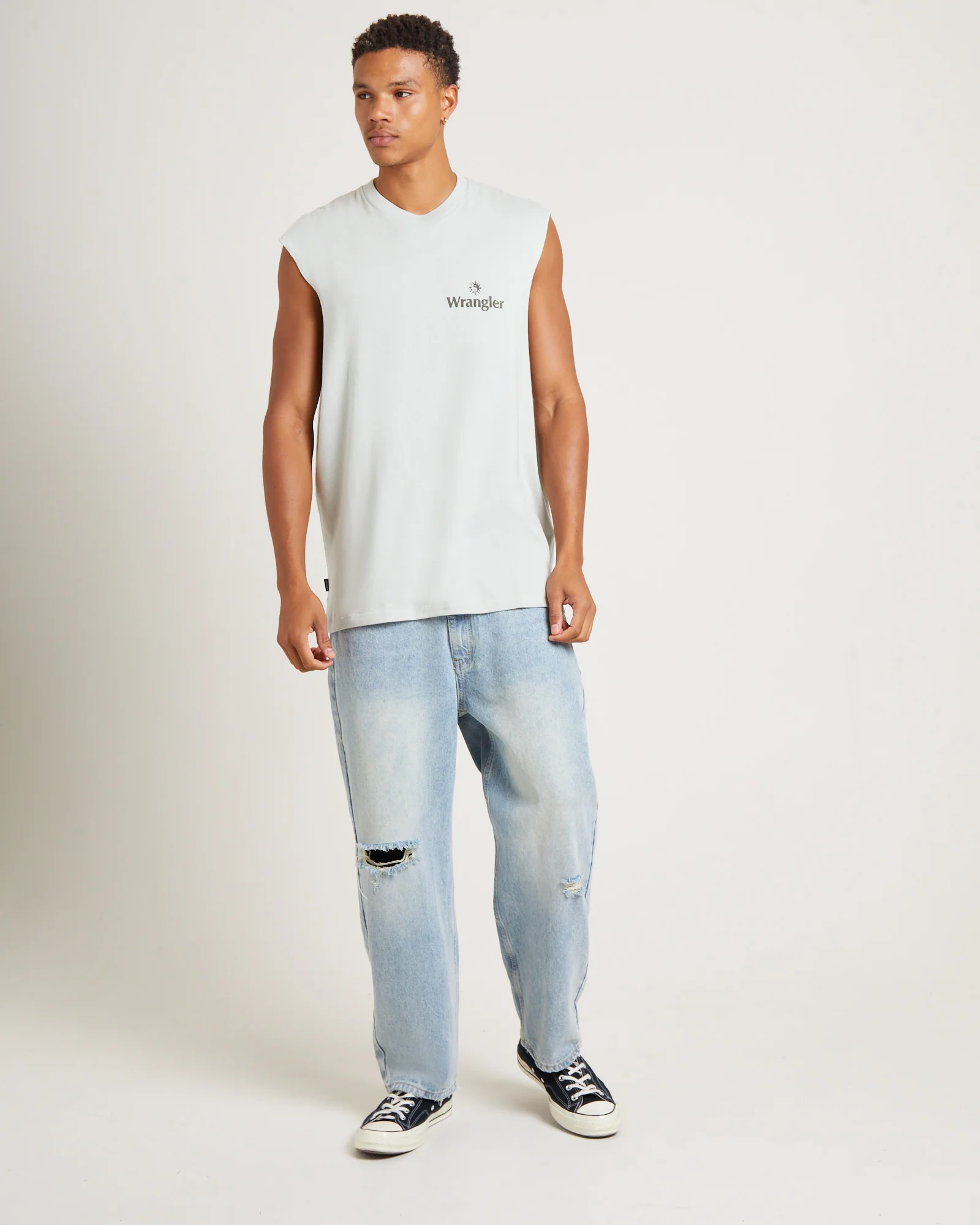 90s Vacay Muscle Tee in Steel Grey - Image 3
