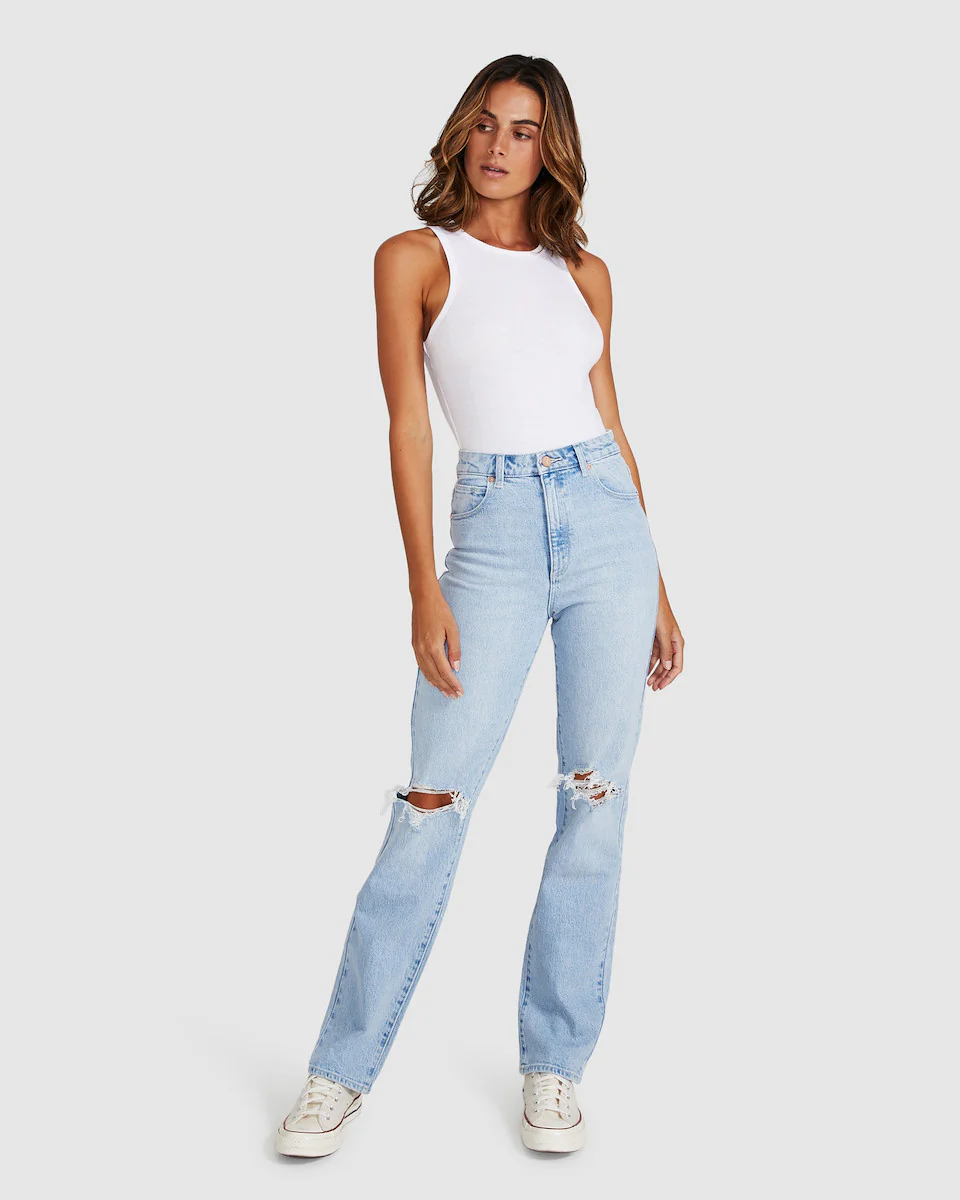 94 High Straight Jeans Gina Ripped Blue - Image 3