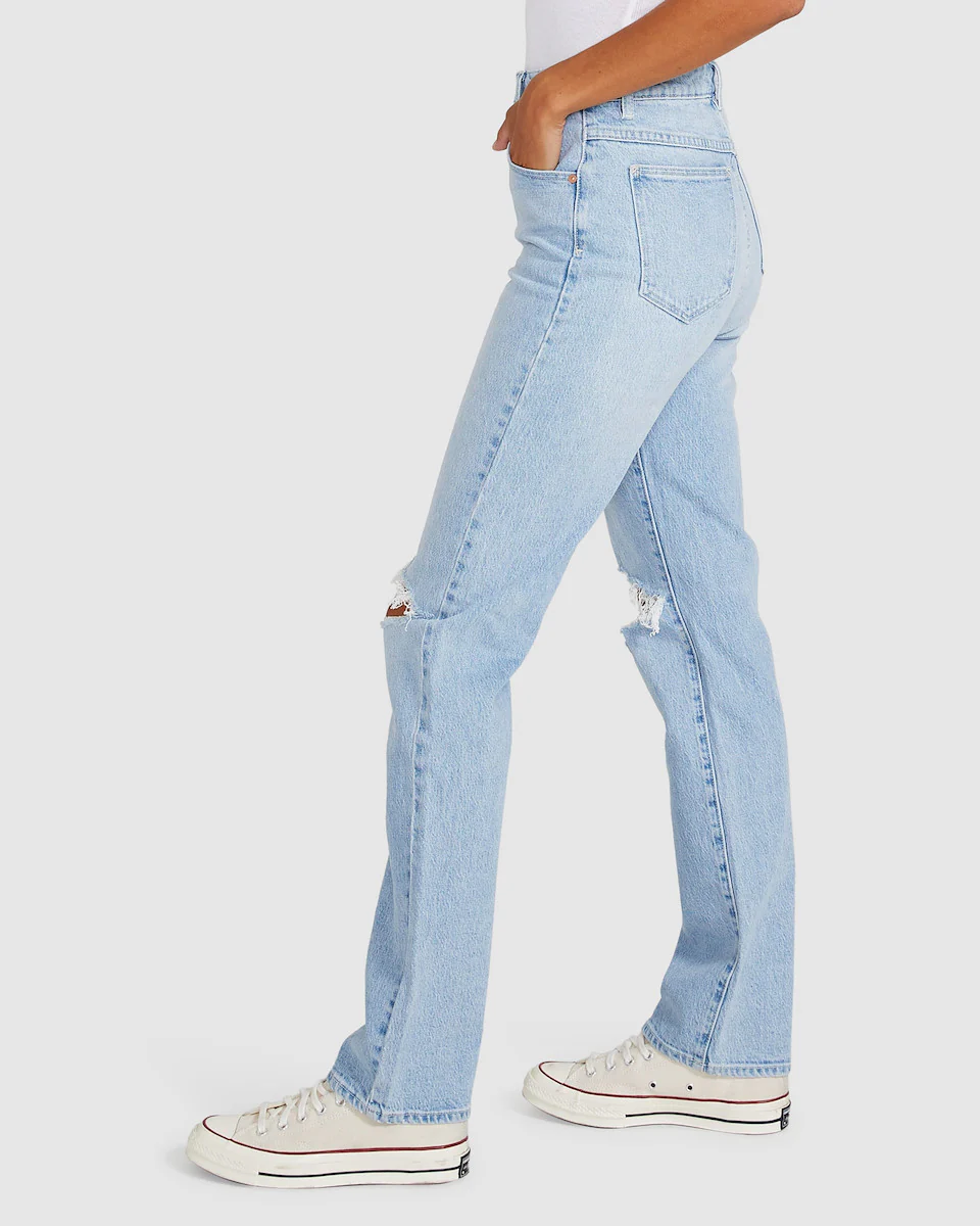 94 High Straight Jeans Gina Ripped Blue - Image 4