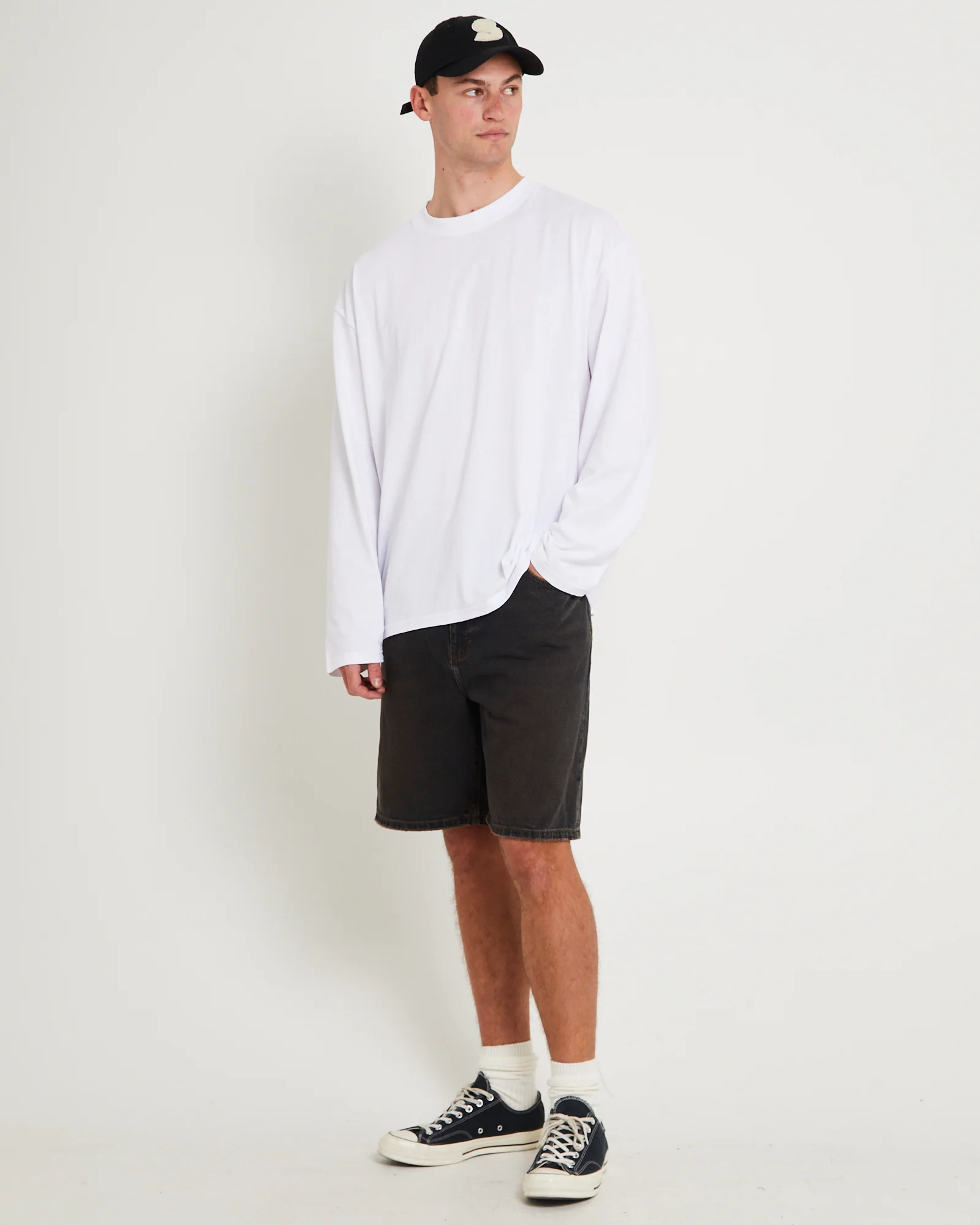 95 Baggy Denim  Short Dark Sky - Image 4