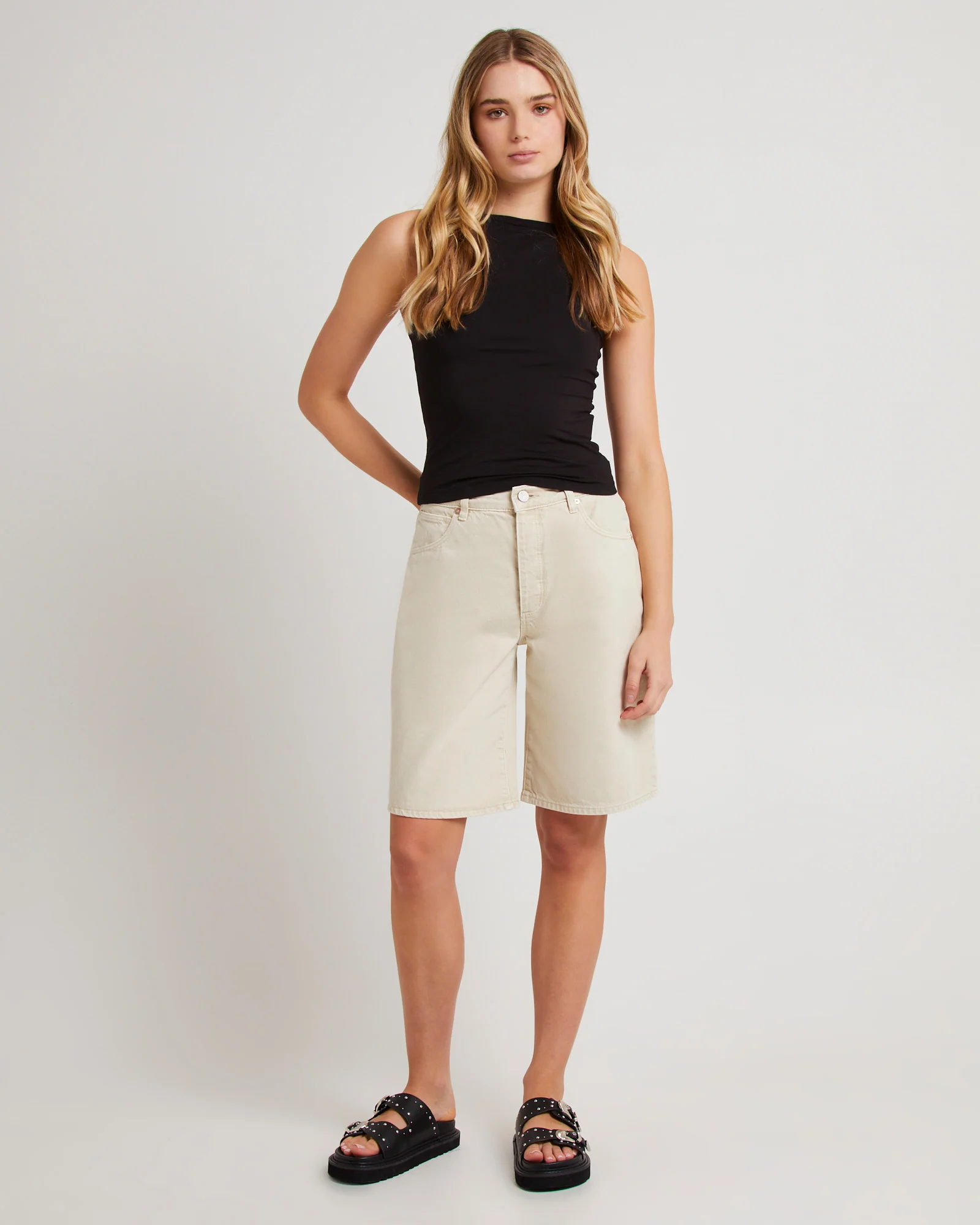 95 Denim Jorts Clay - Image 3