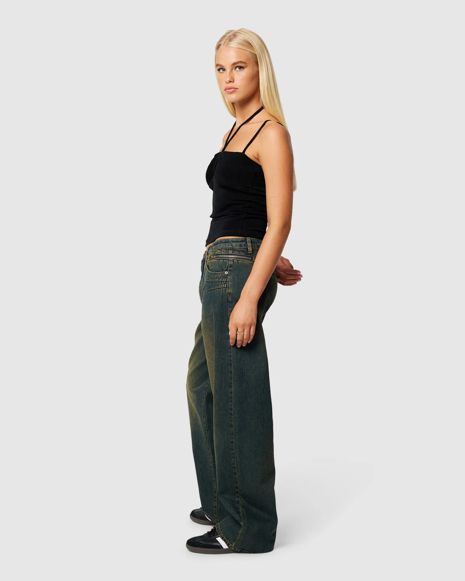 95 Mid Baggy Zip Denim Jeans Xena - Image 4