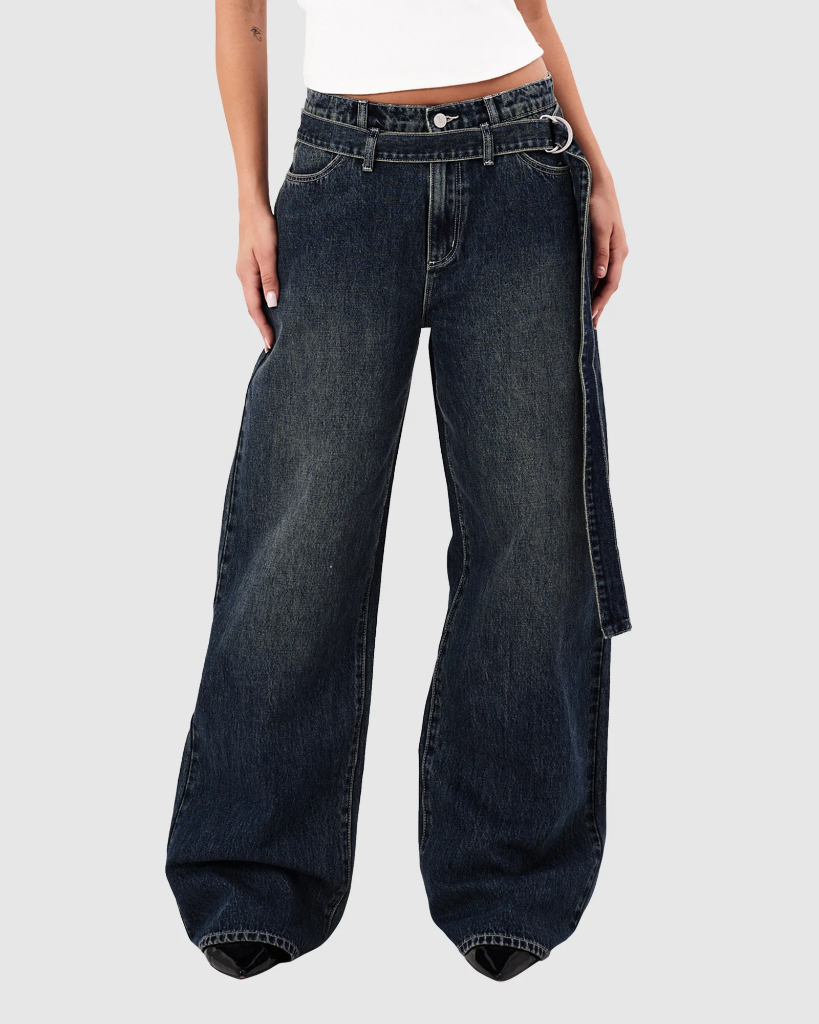 95 Mid Super Baggy Denim Jeans Iveta - Image 2