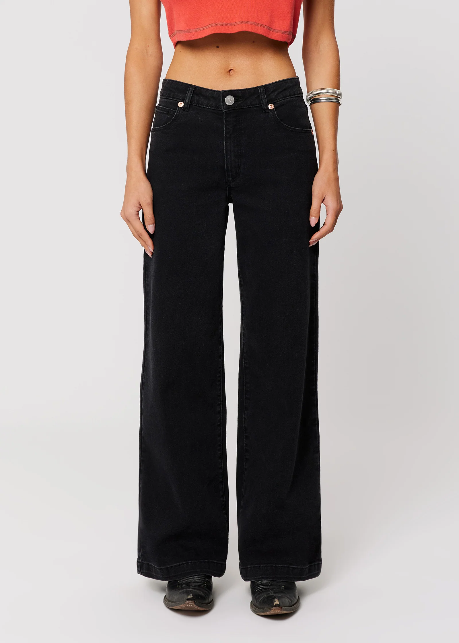 95 Mid & Wide Denim Jeans Brie - Image 2