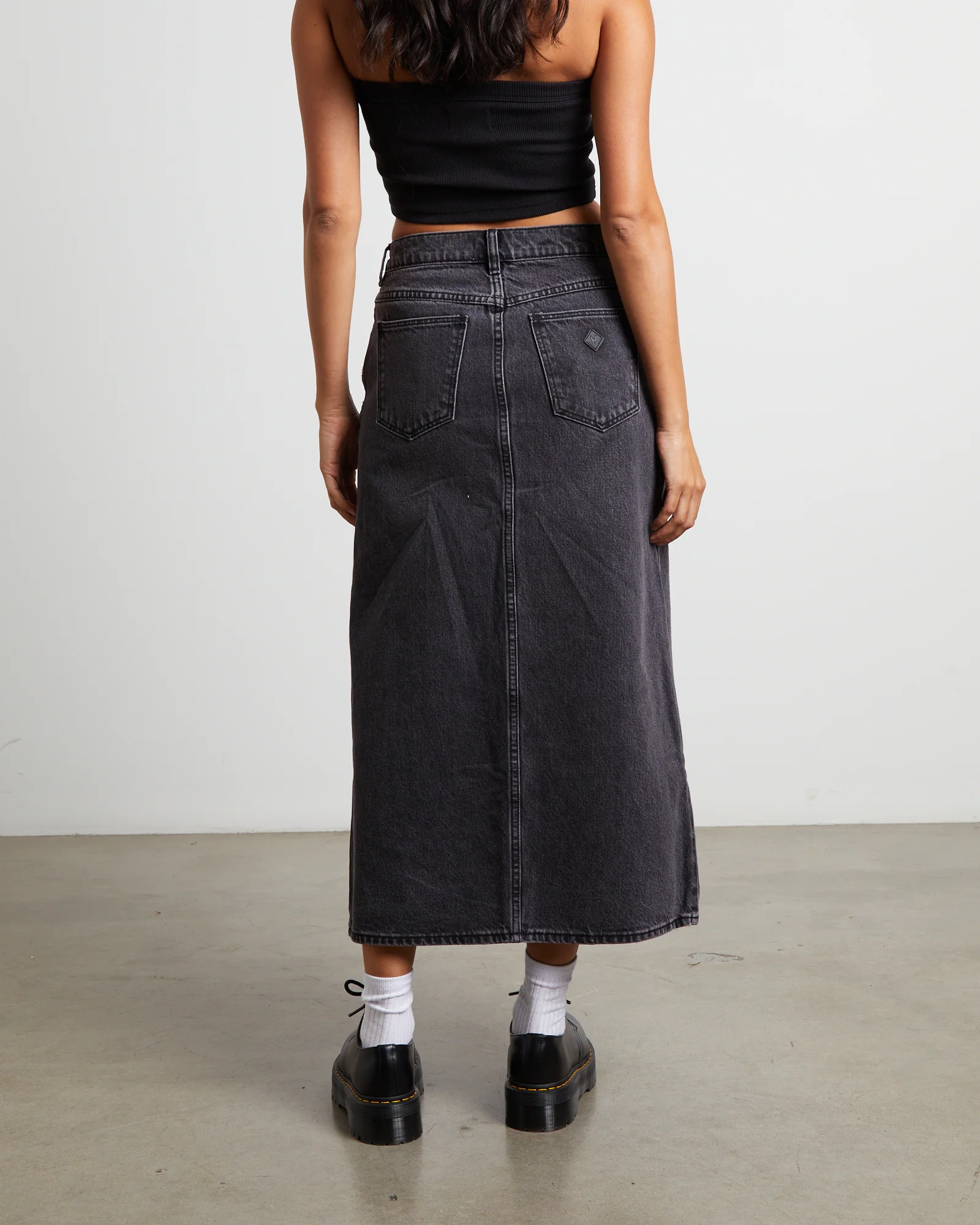 99 Low Denim Maxi Skirt in Chloe - Image 4
