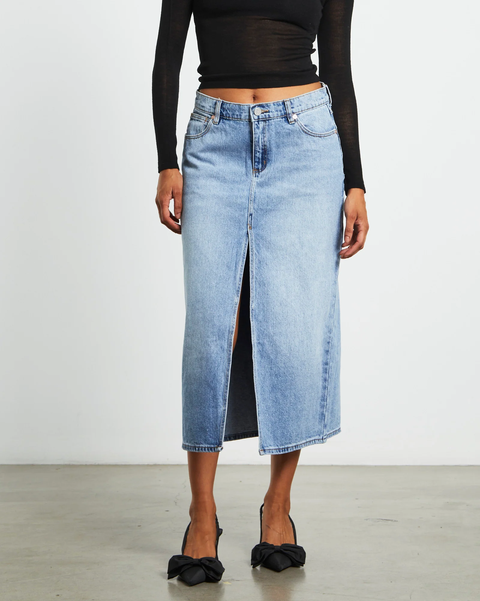 99 Low Denim Maxi Skirt Sylvie - Image 2