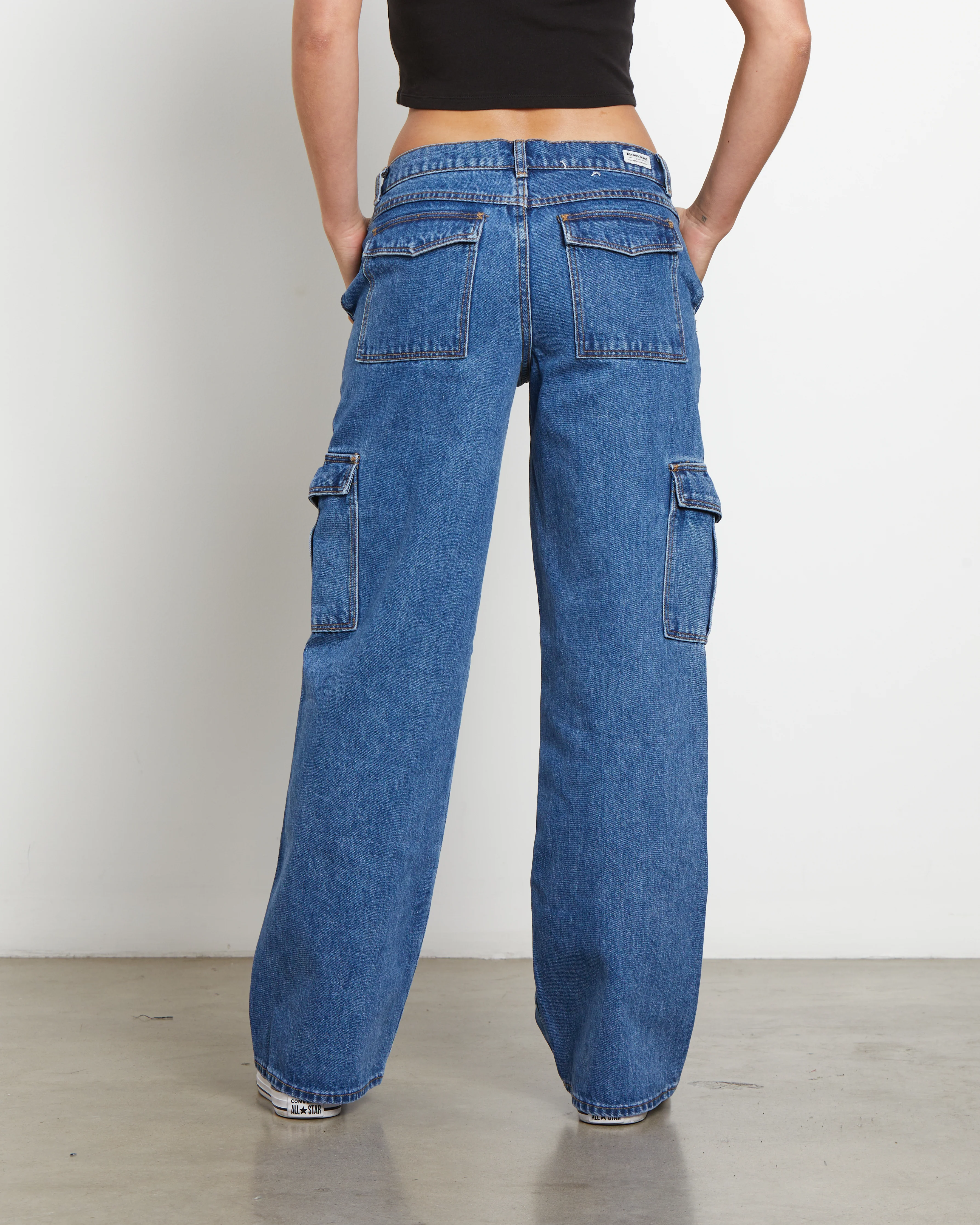 99 Low & Wide Cargo Daria Denim Jeans - Image 2