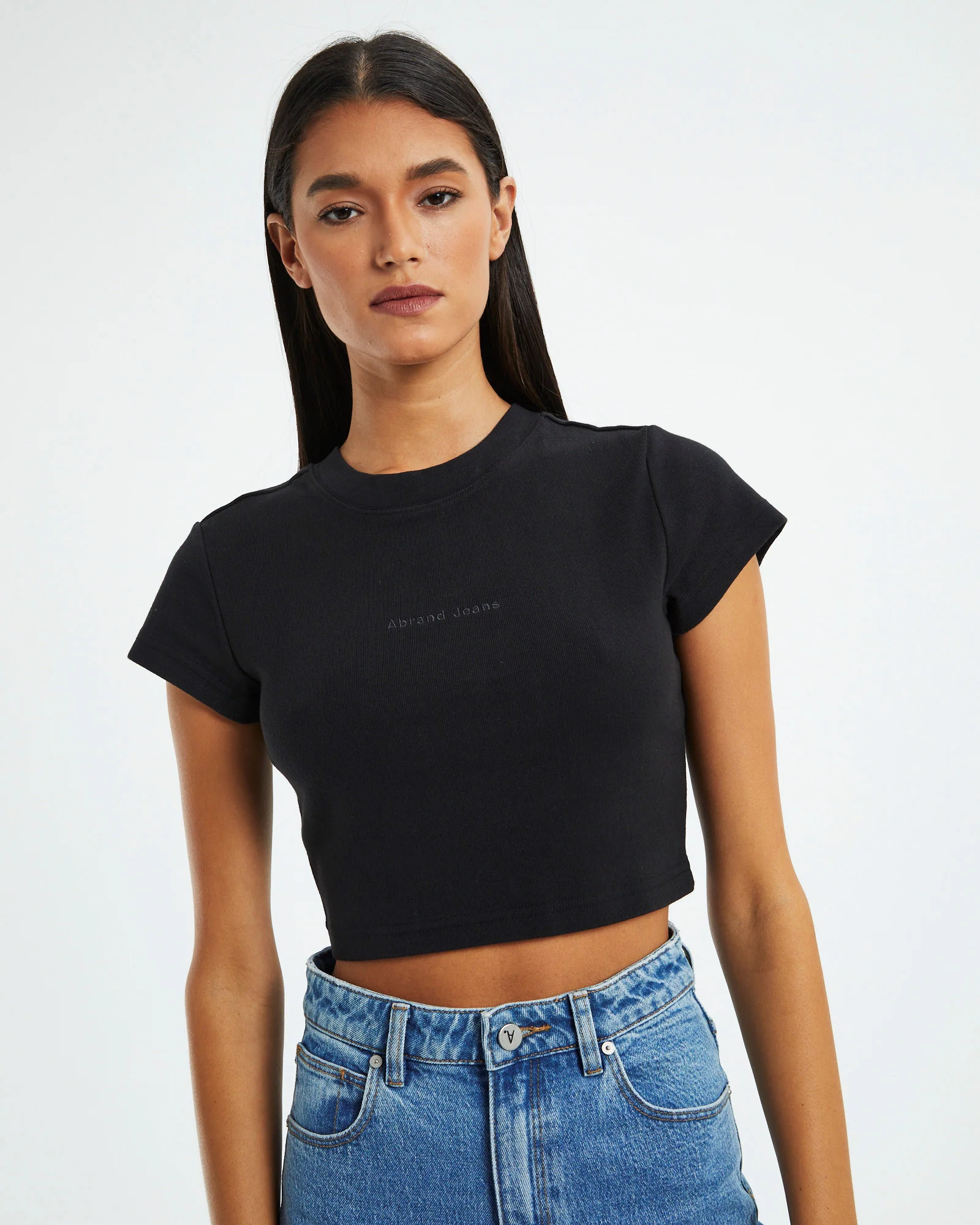 A 90s Crop Tee Black - Image 5