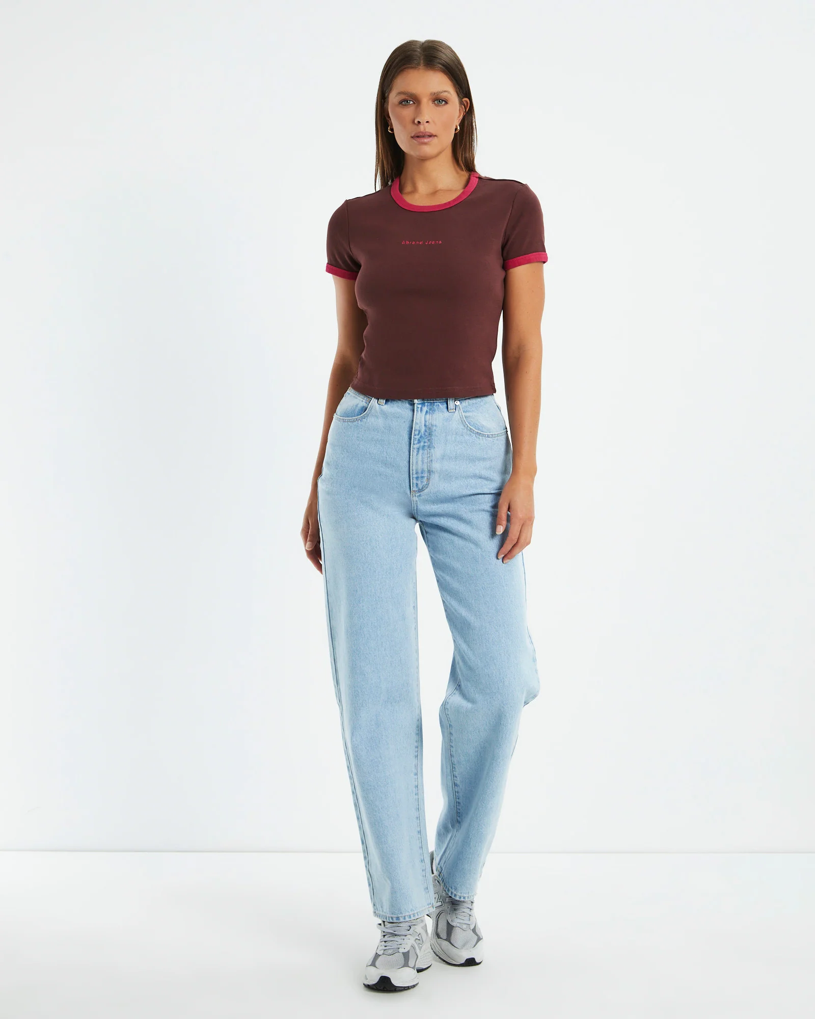 A 90's Ringer Tee Coffee Magenta - Image 3
