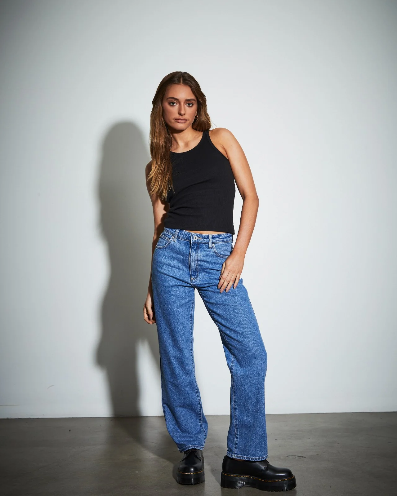 A 94 High Straight Petite Jeans Debbie Blue - Image 2