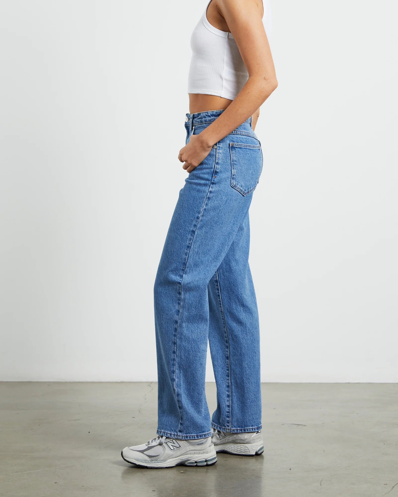 A 94 High Straight Petite Jeans Debbie Blue - Image 5