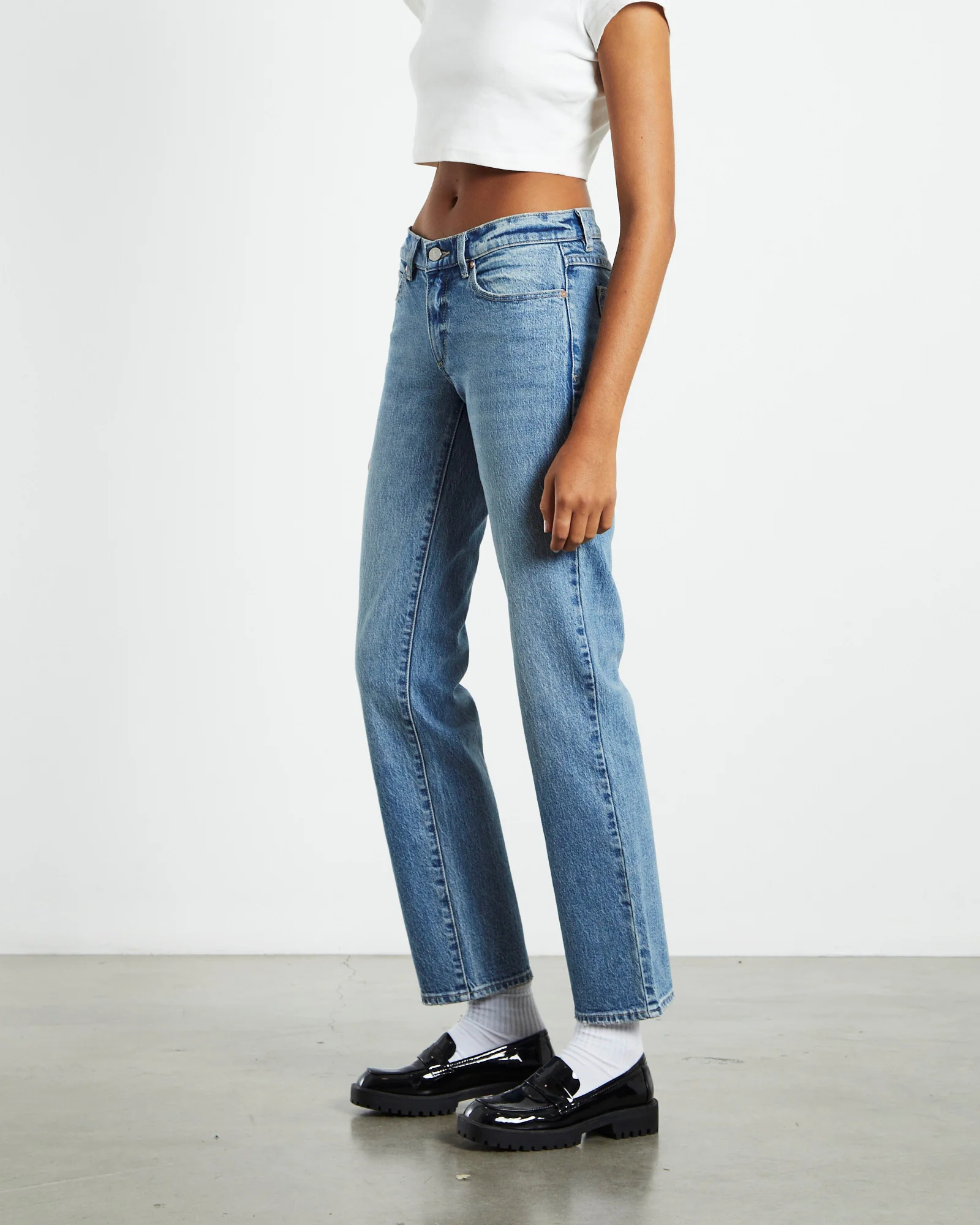 A 99 Low Straight Jeans Lizzie Y2K Blue - Image 3