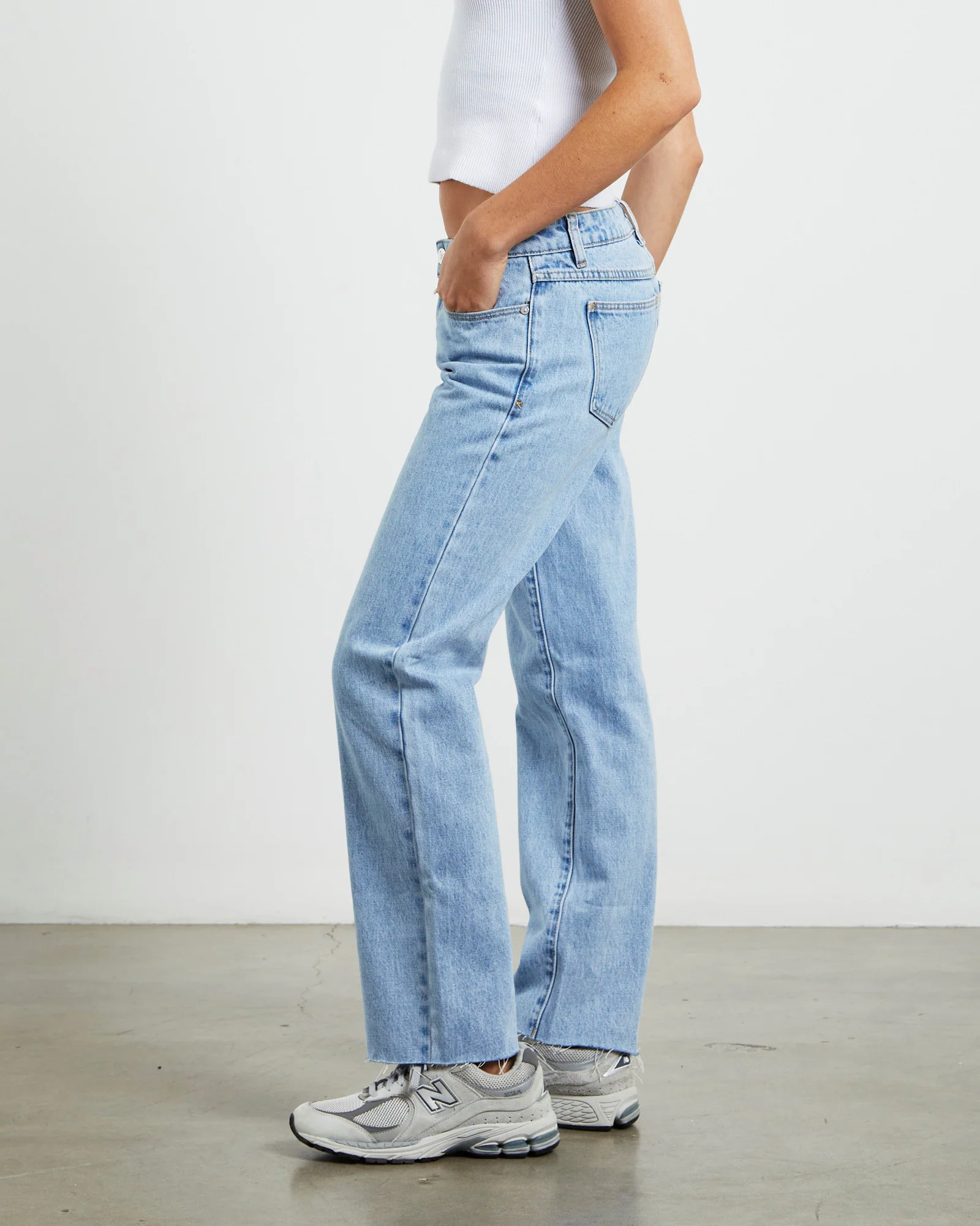 A 99 Low Straight Petite Jeans Walk Away Blue - Image 3