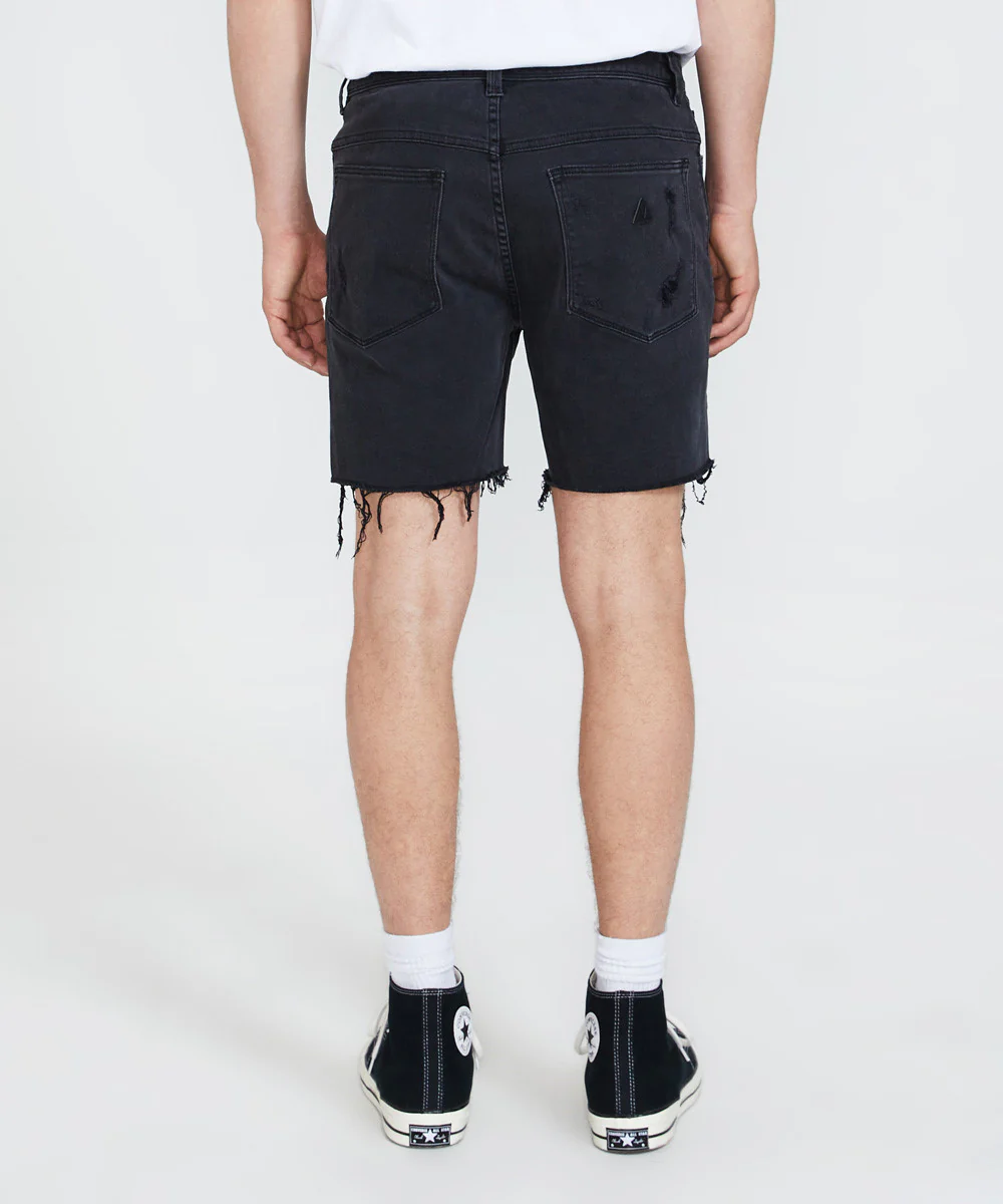 A Cropped Slim Denim Shorts - Image 2