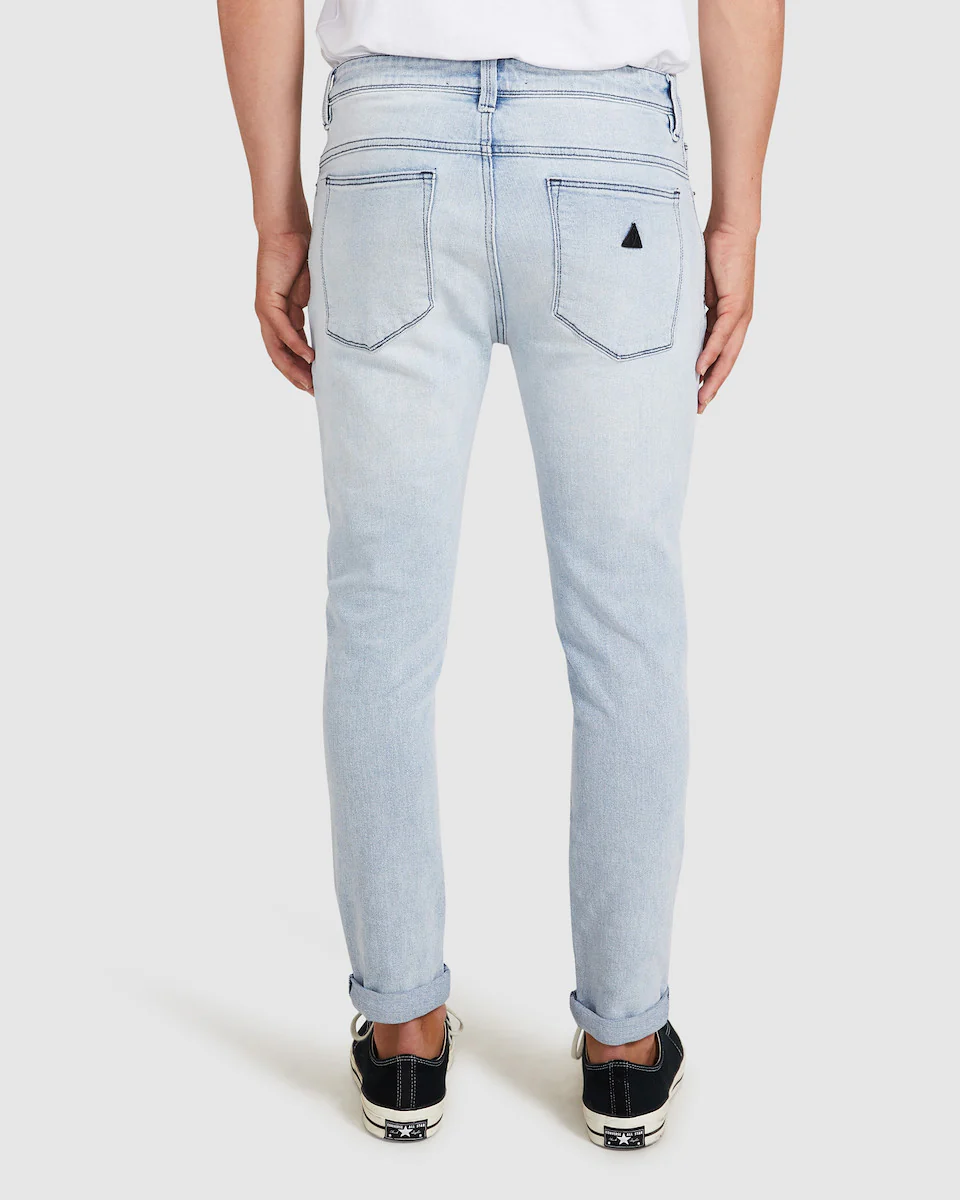 A Dropped Skinny Turn Up Denim Jeans Cruz Light - Image 2