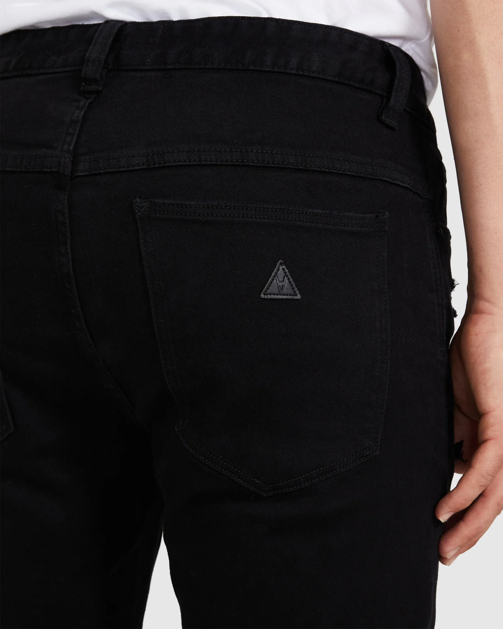 A Dropped Slim Turn Up Denim Jeans - Image 5