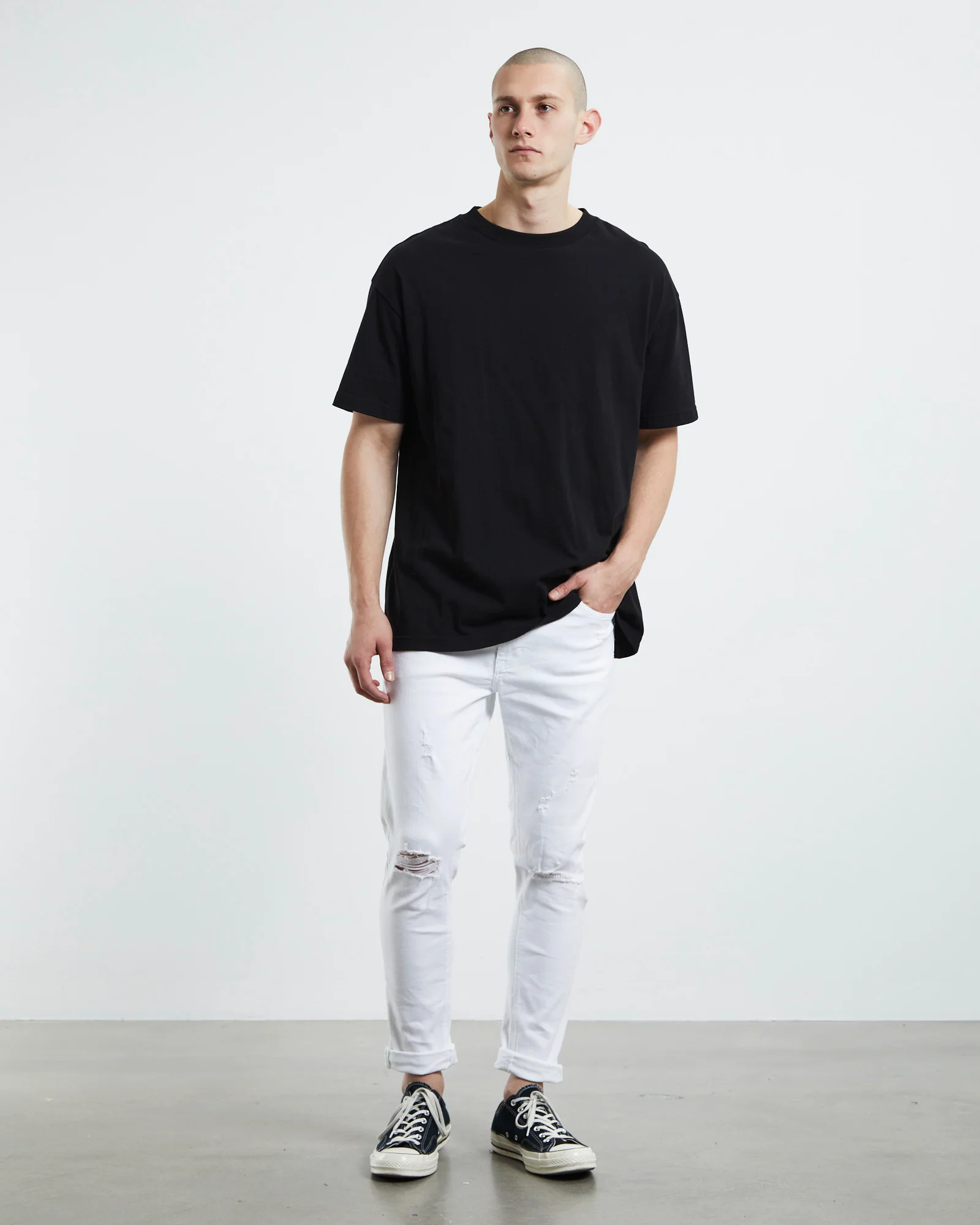 A Dropped Turn Up Skinny Denim Jeans Noise - Image 3