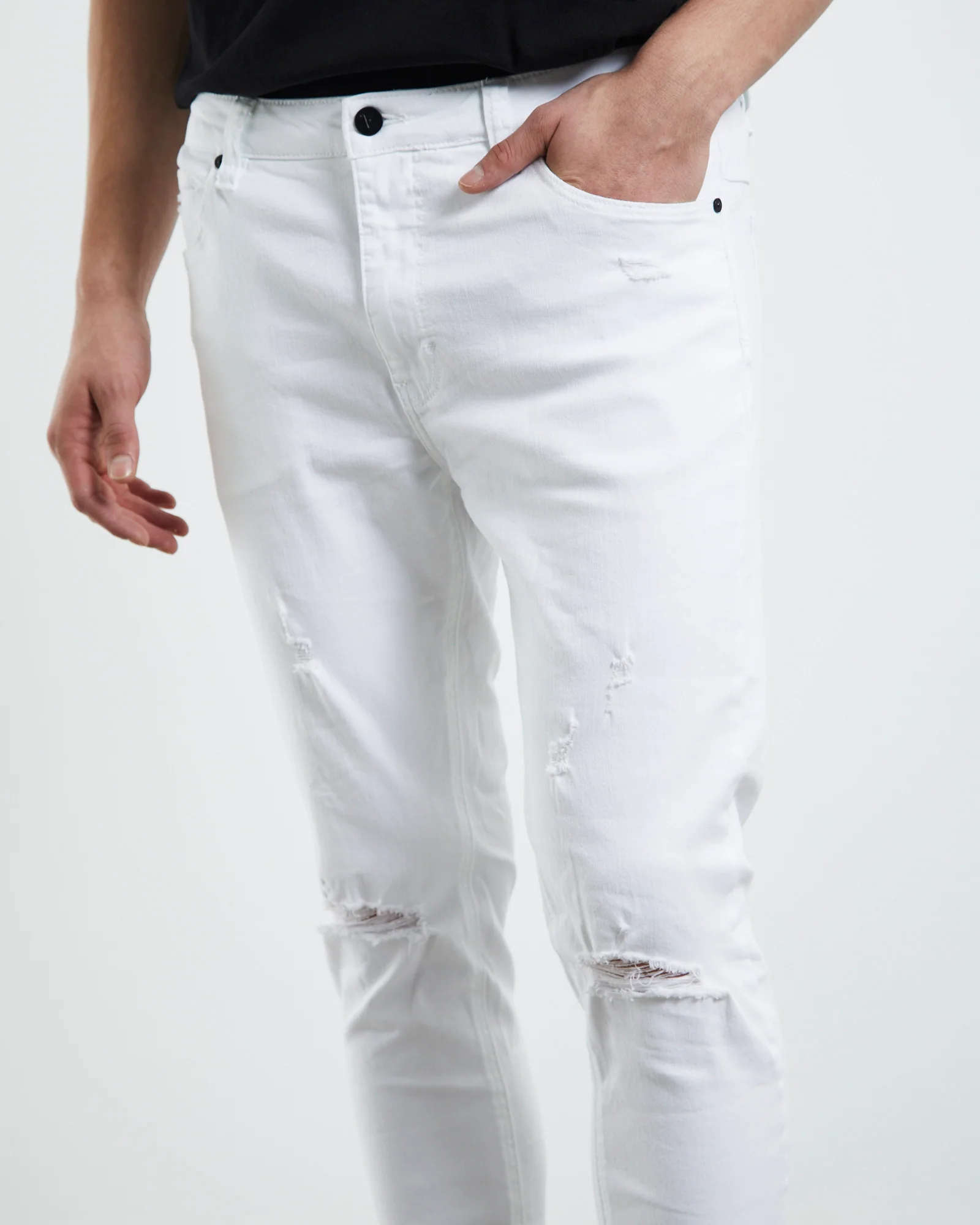 A Dropped Turn Up Skinny Denim Jeans Noise - Image 6