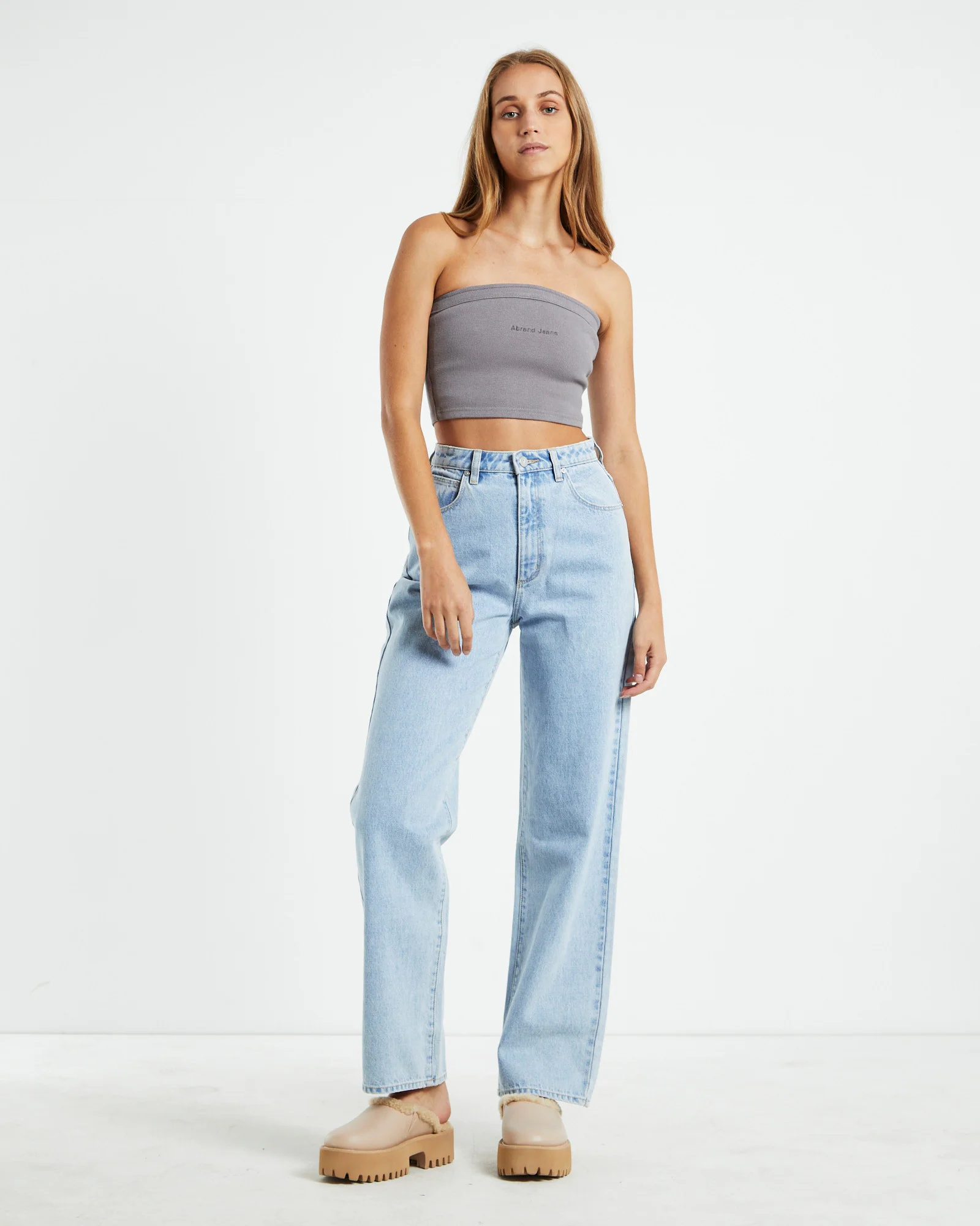 A Heather Bandeau Top Slate - Image 3