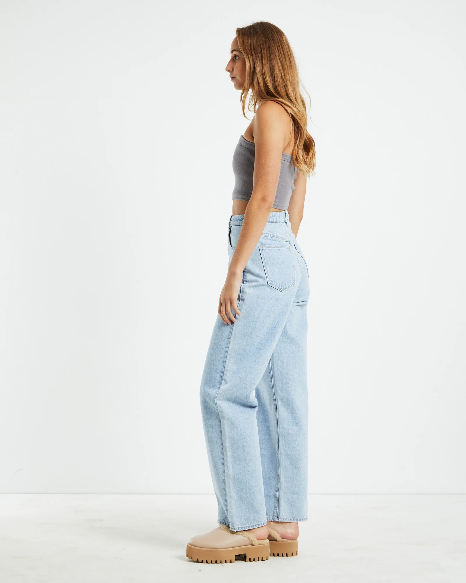 A Heather Bandeau Top Slate - Image 4