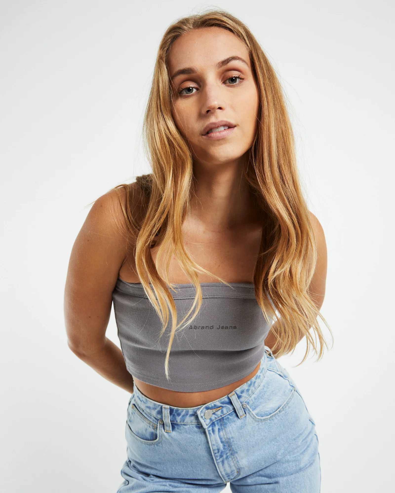 A Heather Bandeau Top Slate - Image 6