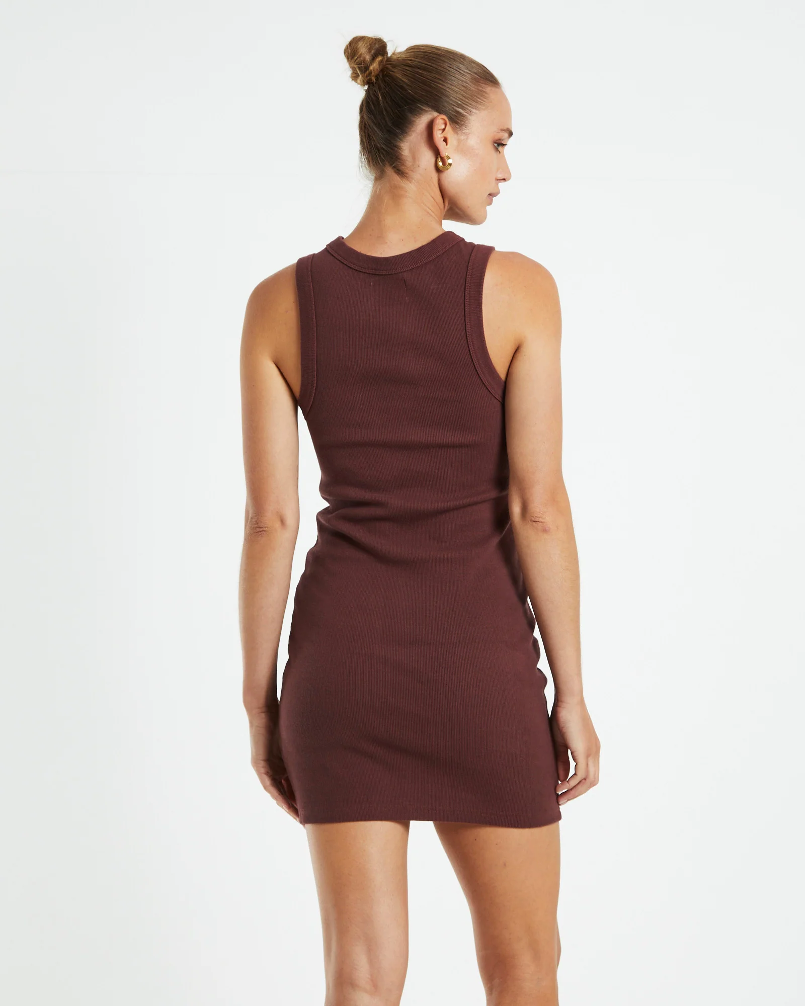 A heather Singlet Dress Coffee Brown - Image 2