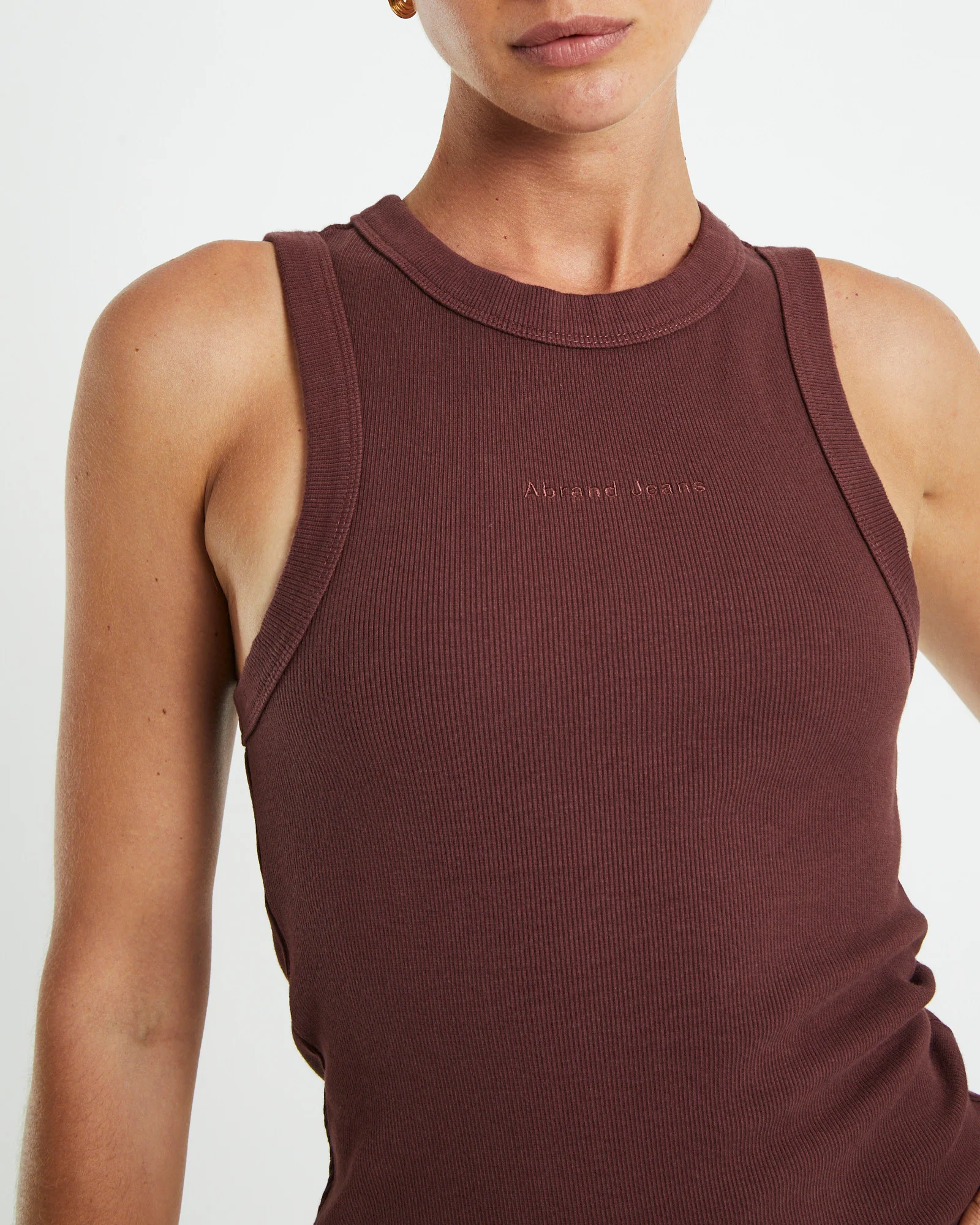 A heather Singlet Dress Coffee Brown - Image 6