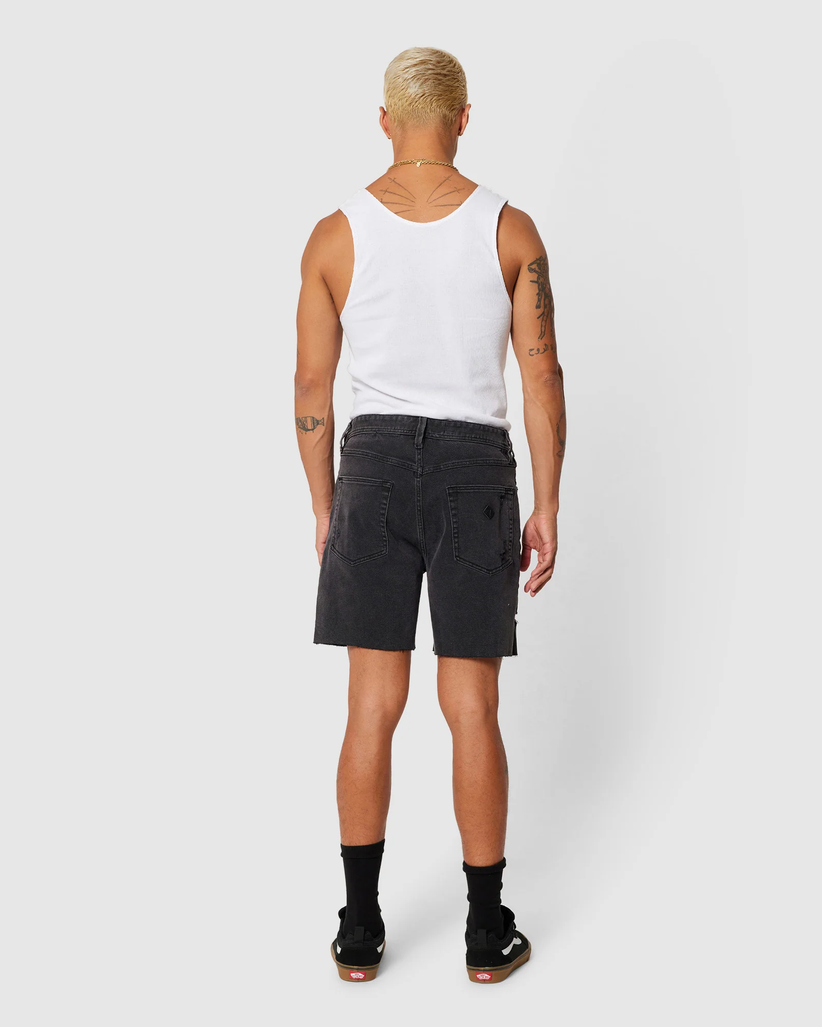 A2 Slim Rip Denim Shorts Bronson - Image 4