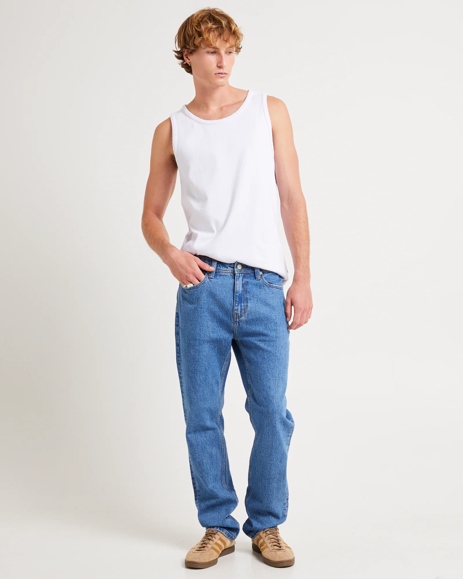 A3 Straight Denim Jeans Royal - Image 3
